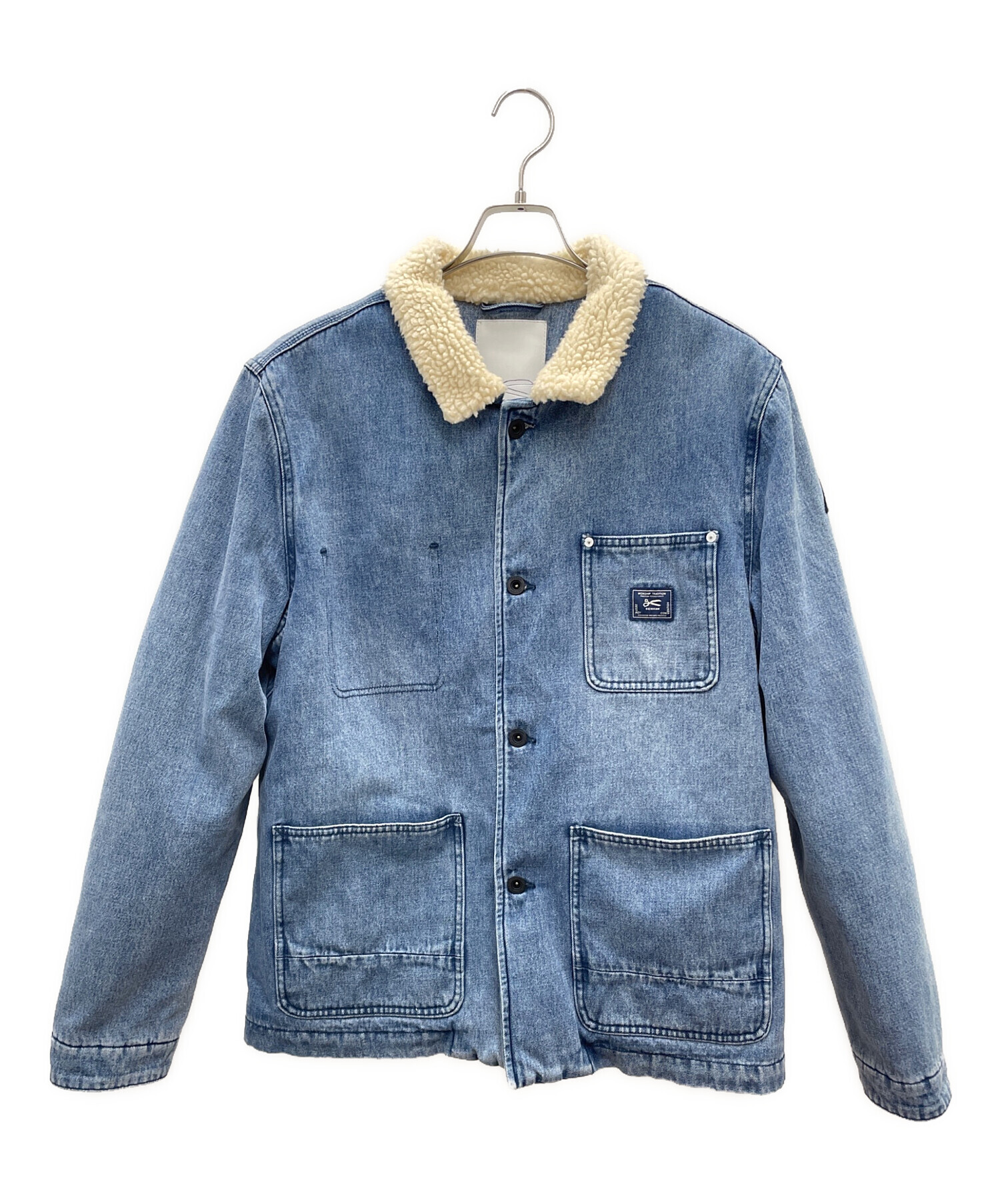 定価10万　DENHAM デンハム高級ボアJKT 赤タグ 中古・古着通販】Denham (デンハム) ボアデニムジャケット ブルー