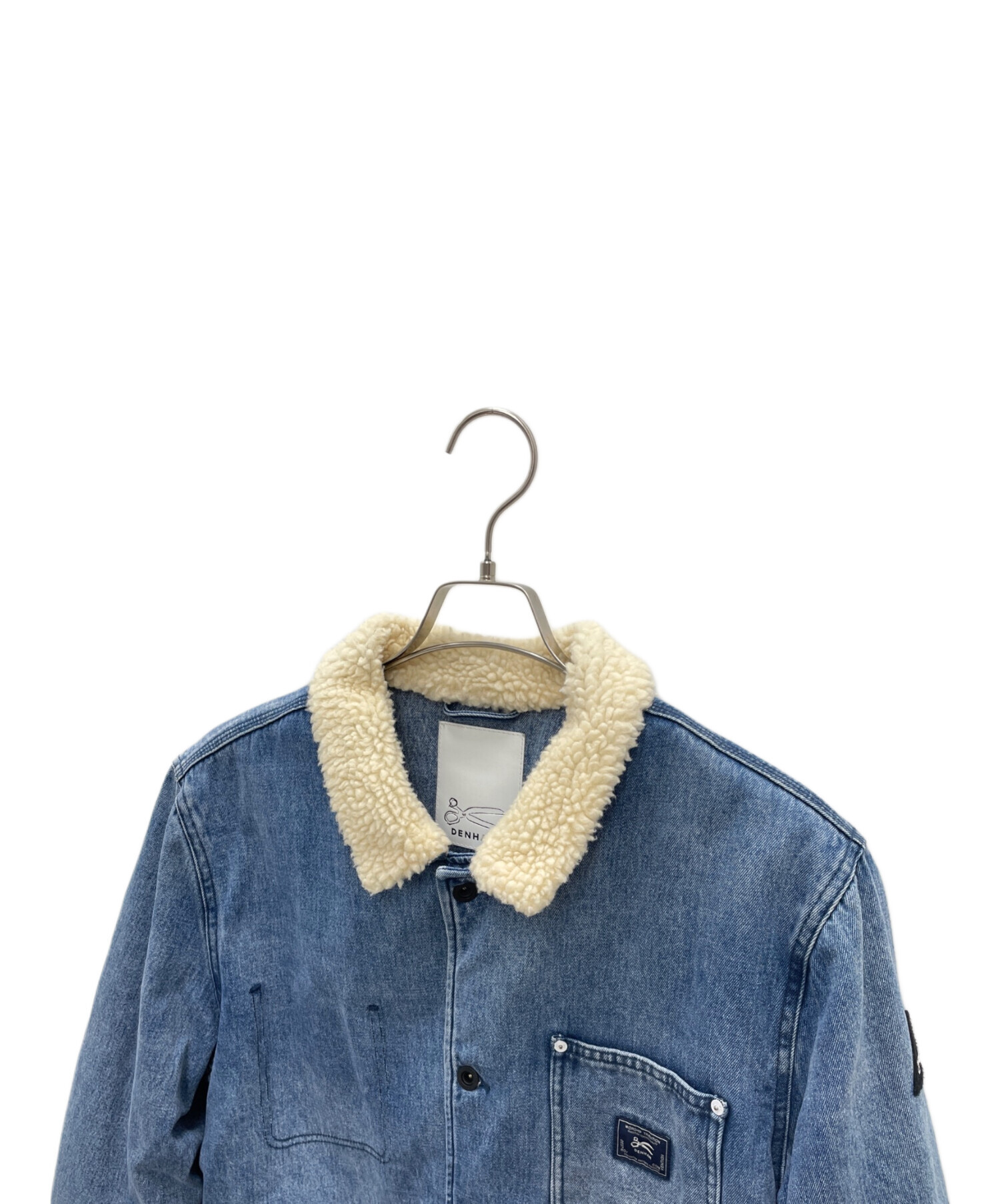 中古・古着通販】Denham (デンハム) ボアデニムジャケット ブルー