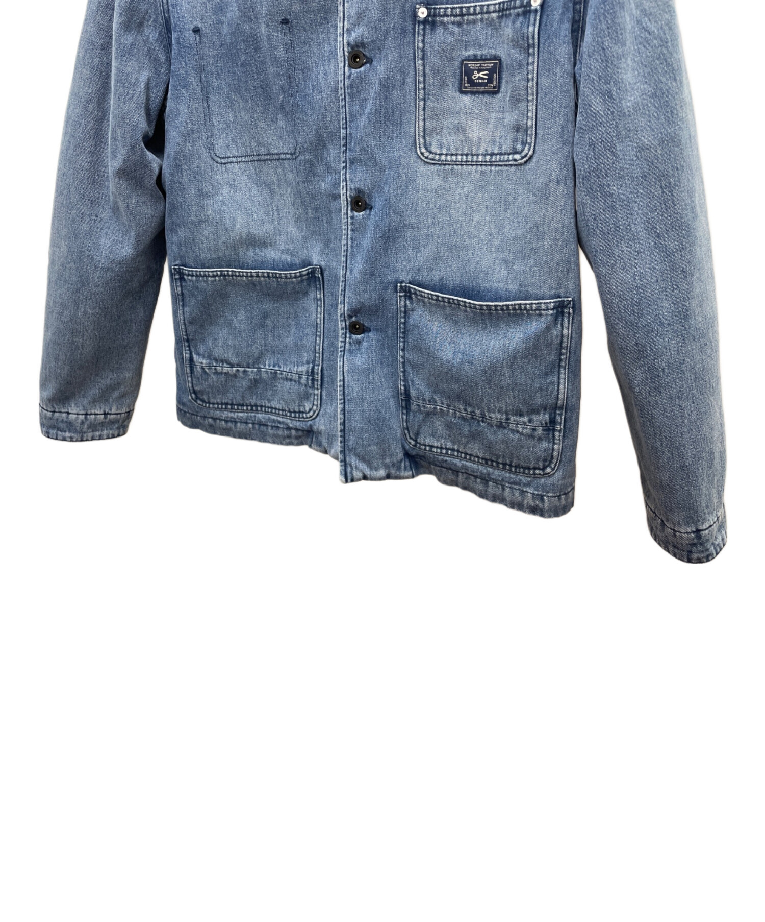 中古・古着通販】Denham (デンハム) ボアデニムジャケット ブルー