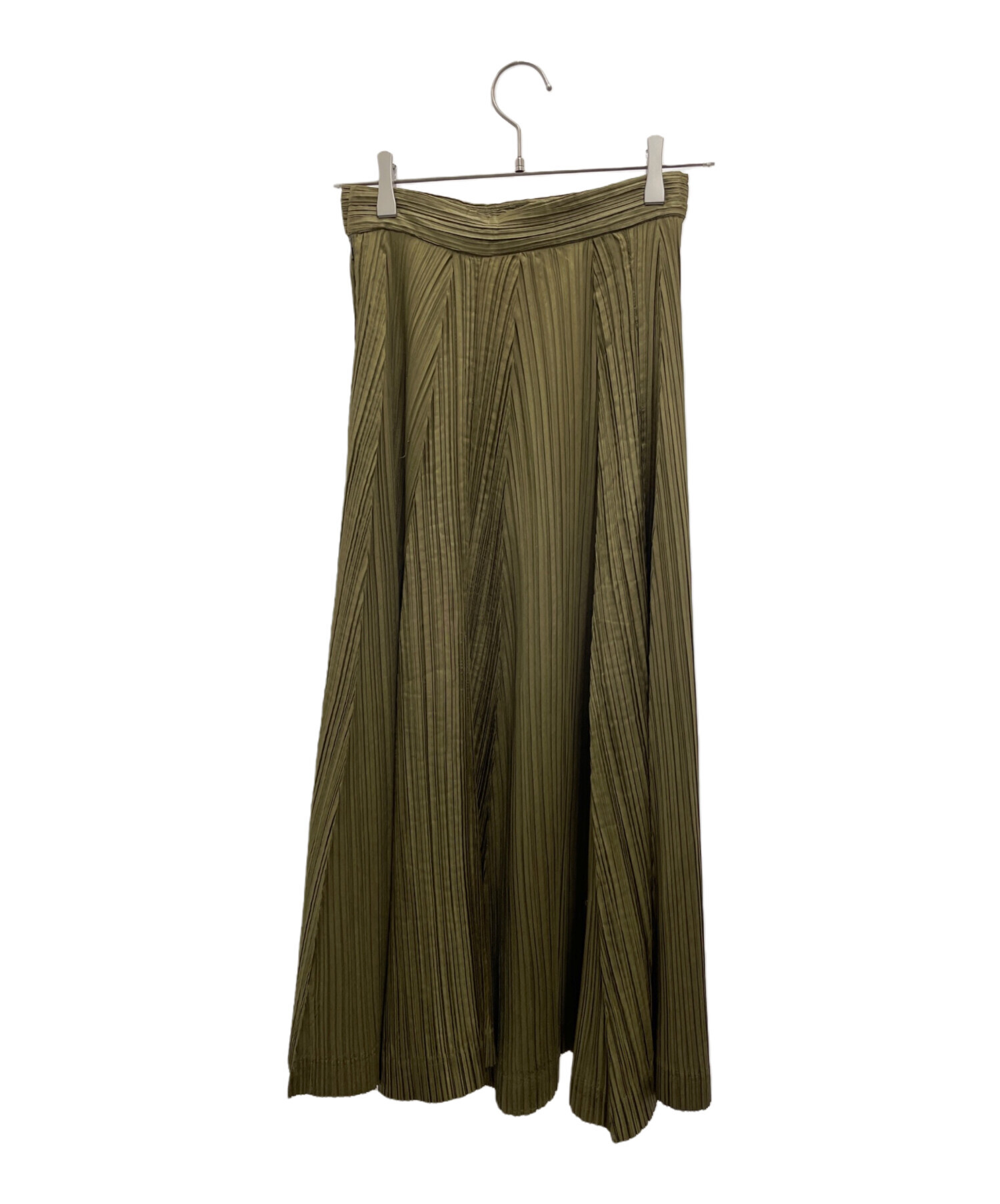 中古・古着通販】ISSEY MIYAKE (イッセイミヤケ) スカート カーキ