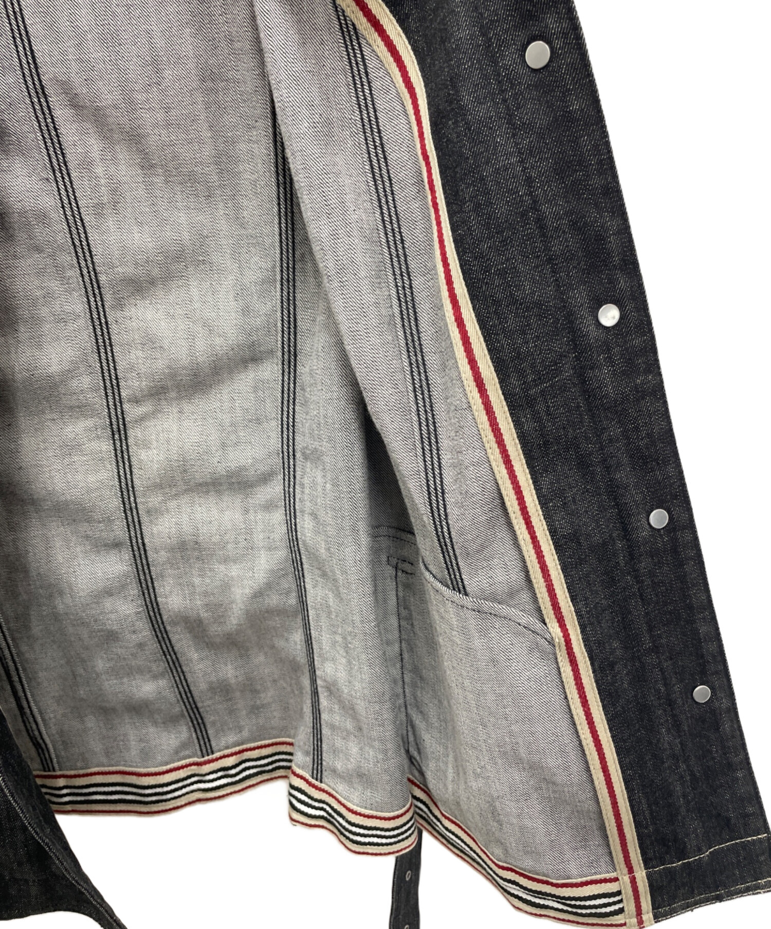 【美品】バーバリーロンドン　ウエストベルト付き　デニムジャケット　ノバボーダー 中古・古着通販】BURBERRY LONDON (バーバリーロンドン) ベルト付
