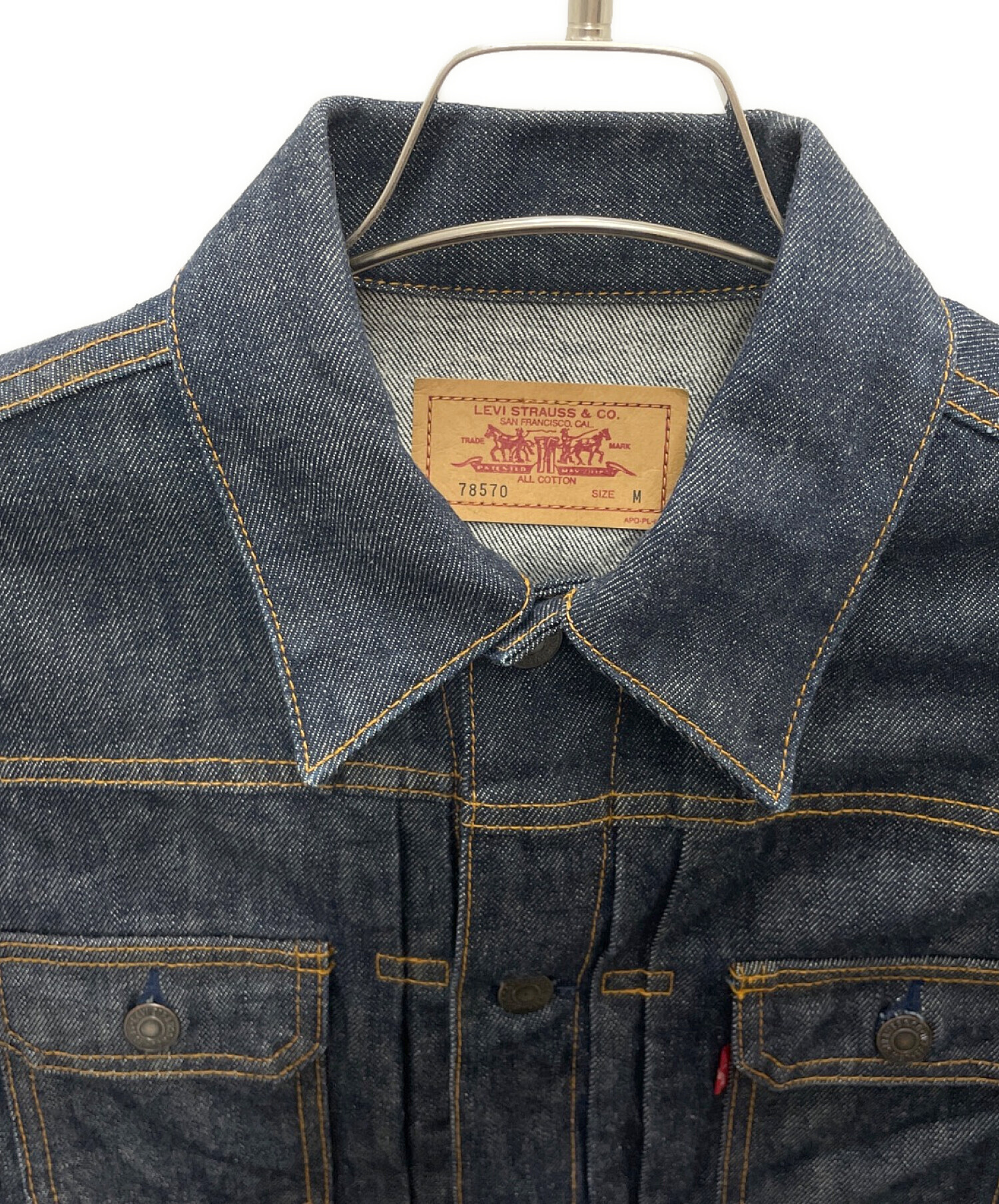 中古・古着通販】LEVI'S (リーバイス) デニムジャケット ネイビー