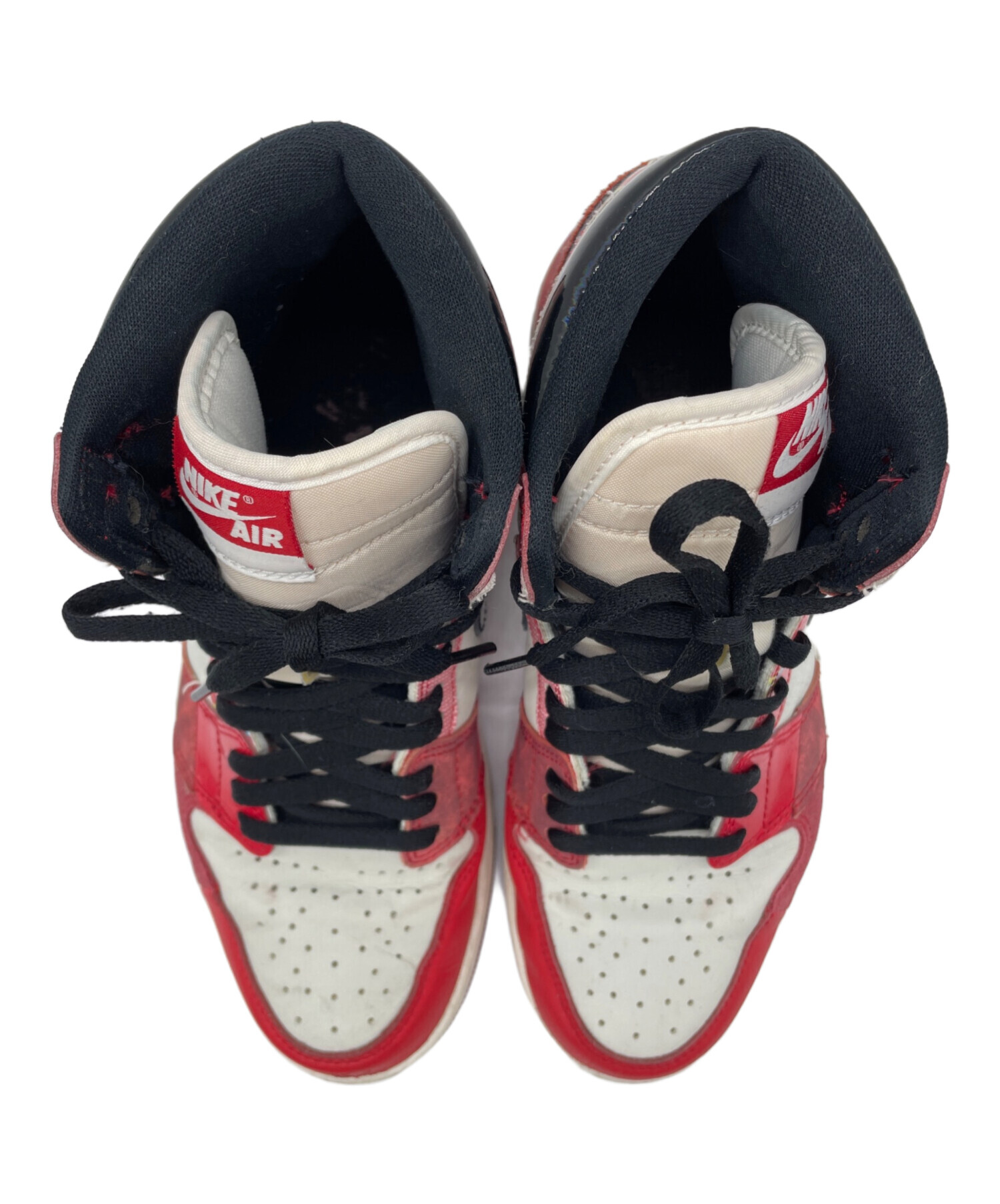 中古・古着通販】NIKE (ナイキ) ハイカットスニーカー レッド×ホワイト