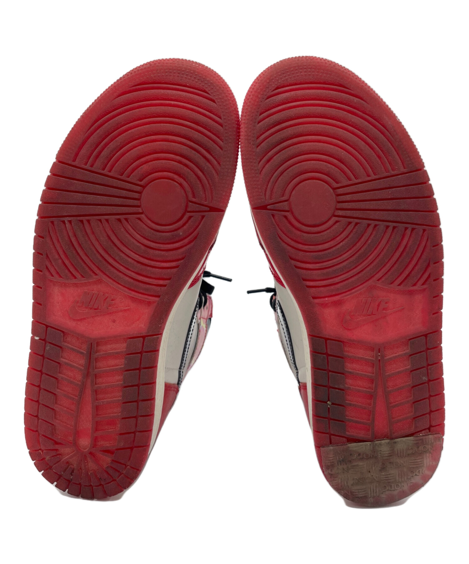 中古・古着通販】NIKE (ナイキ) ハイカットスニーカー レッド×ホワイト