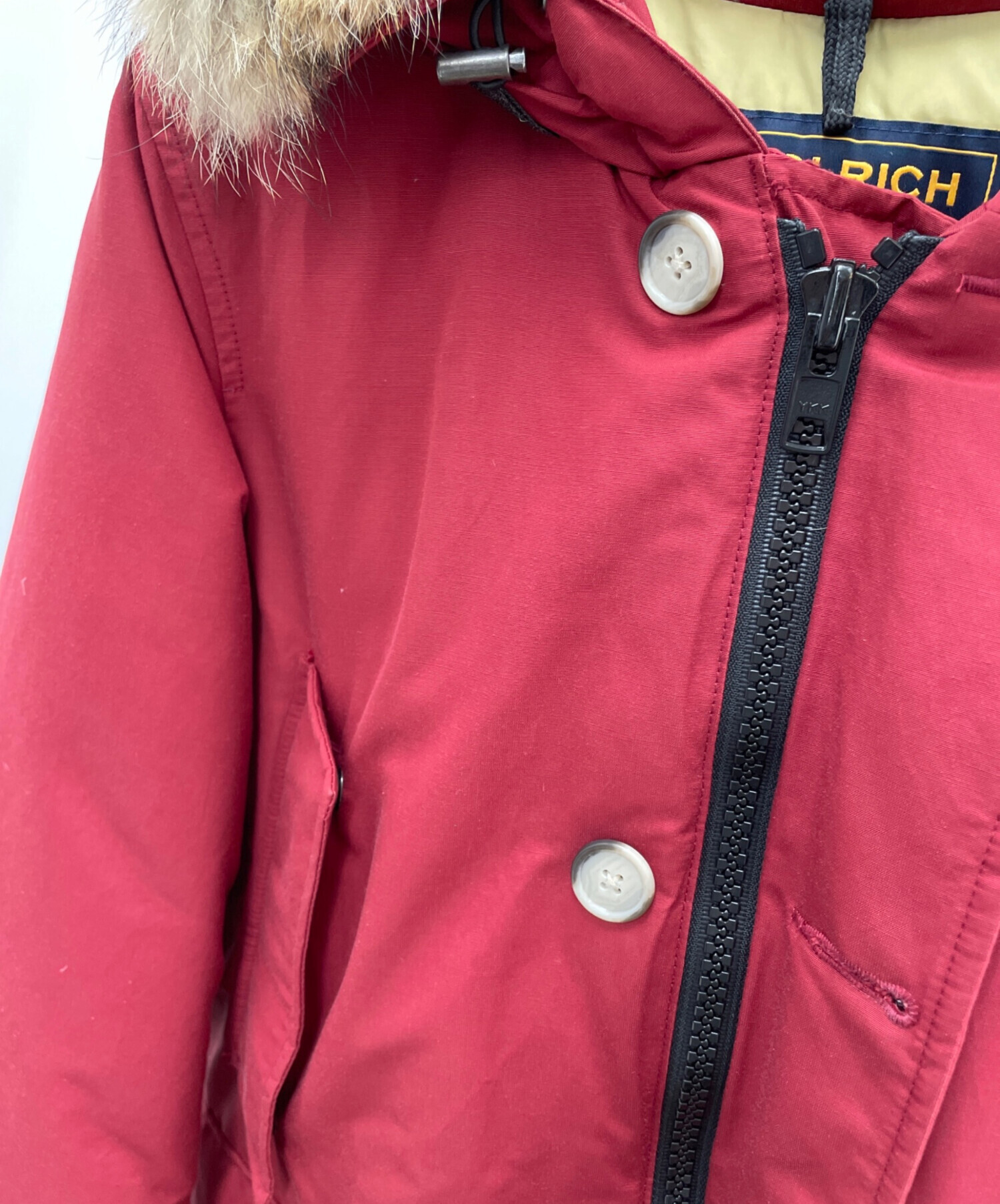 中古・古着通販】WOOLRICH (ウールリッチ) ダウンジャケット レッド 