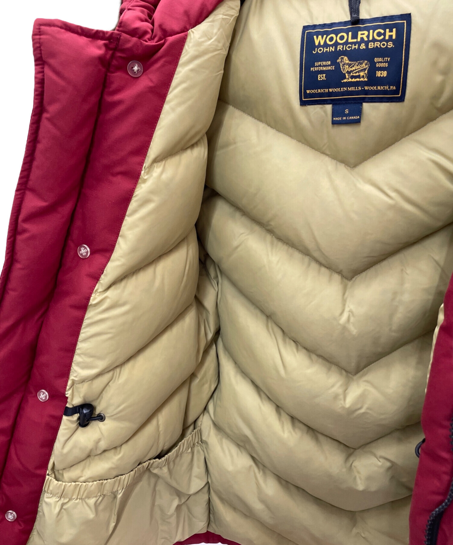中古・古着通販】WOOLRICH (ウールリッチ) ダウンジャケット レッド 
