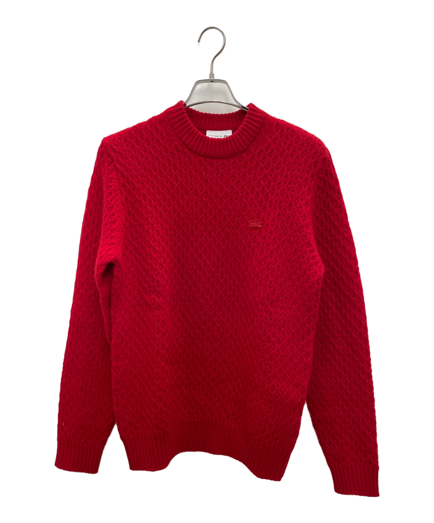 中古・古着通販】LACOSTE (ラコステ) 厚手ニット レッド サイズ:3 未 