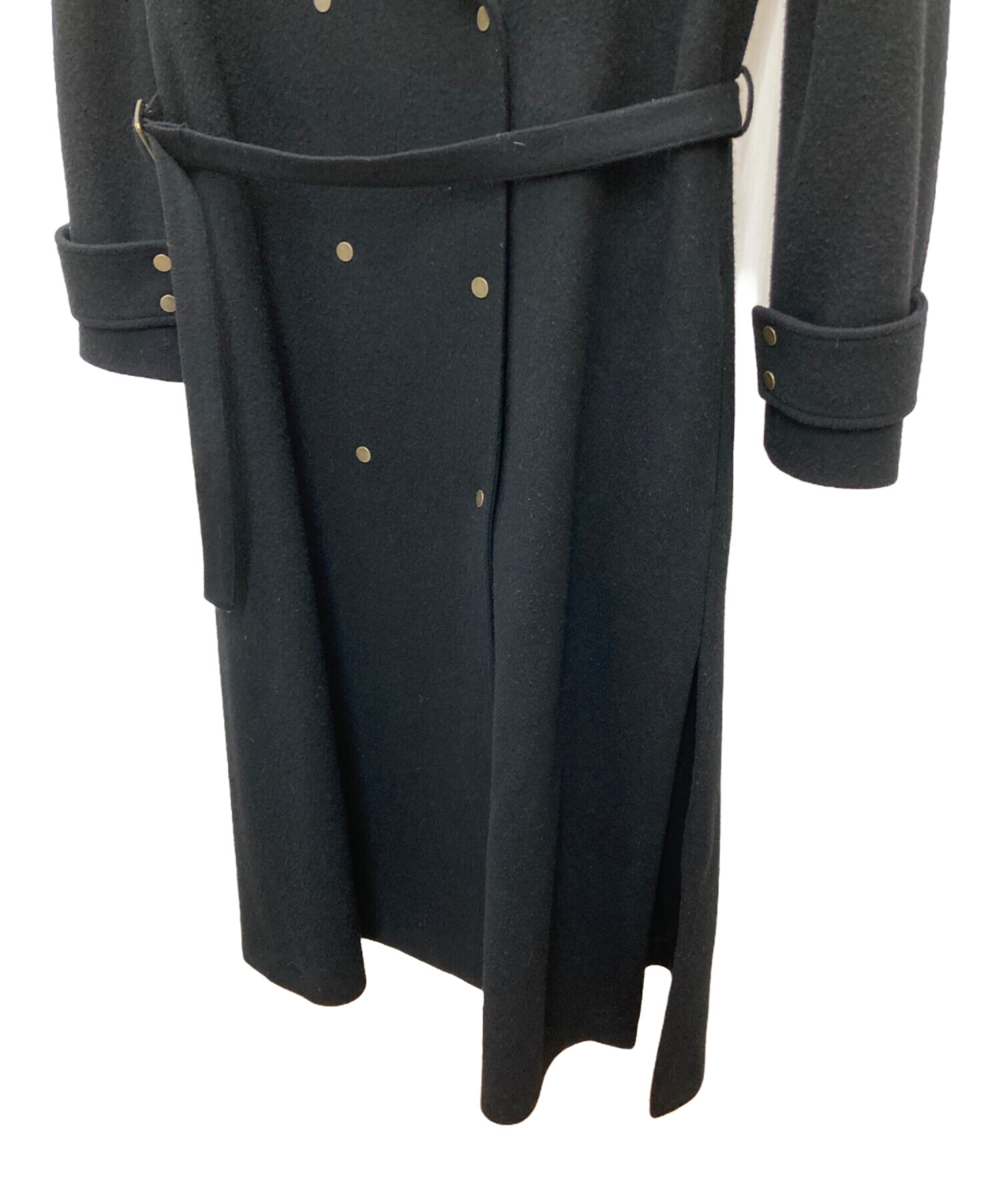 中古・古着通販】Ameri (アメリ) ウールコート ブラック サイズ:S