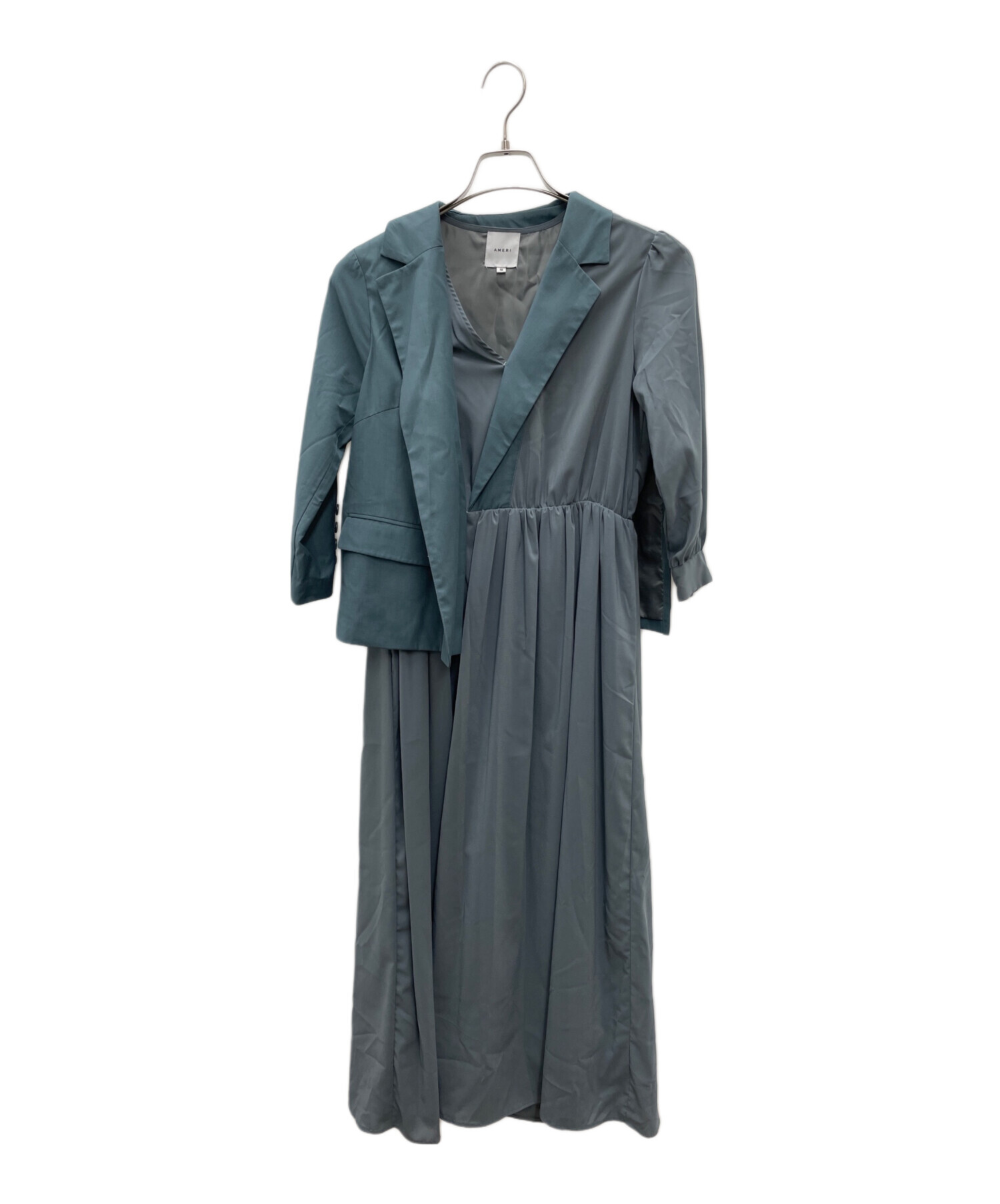 中古・古着通販】Ameri (アメリ) 半袖ワンピース グリーン サイズ:S 