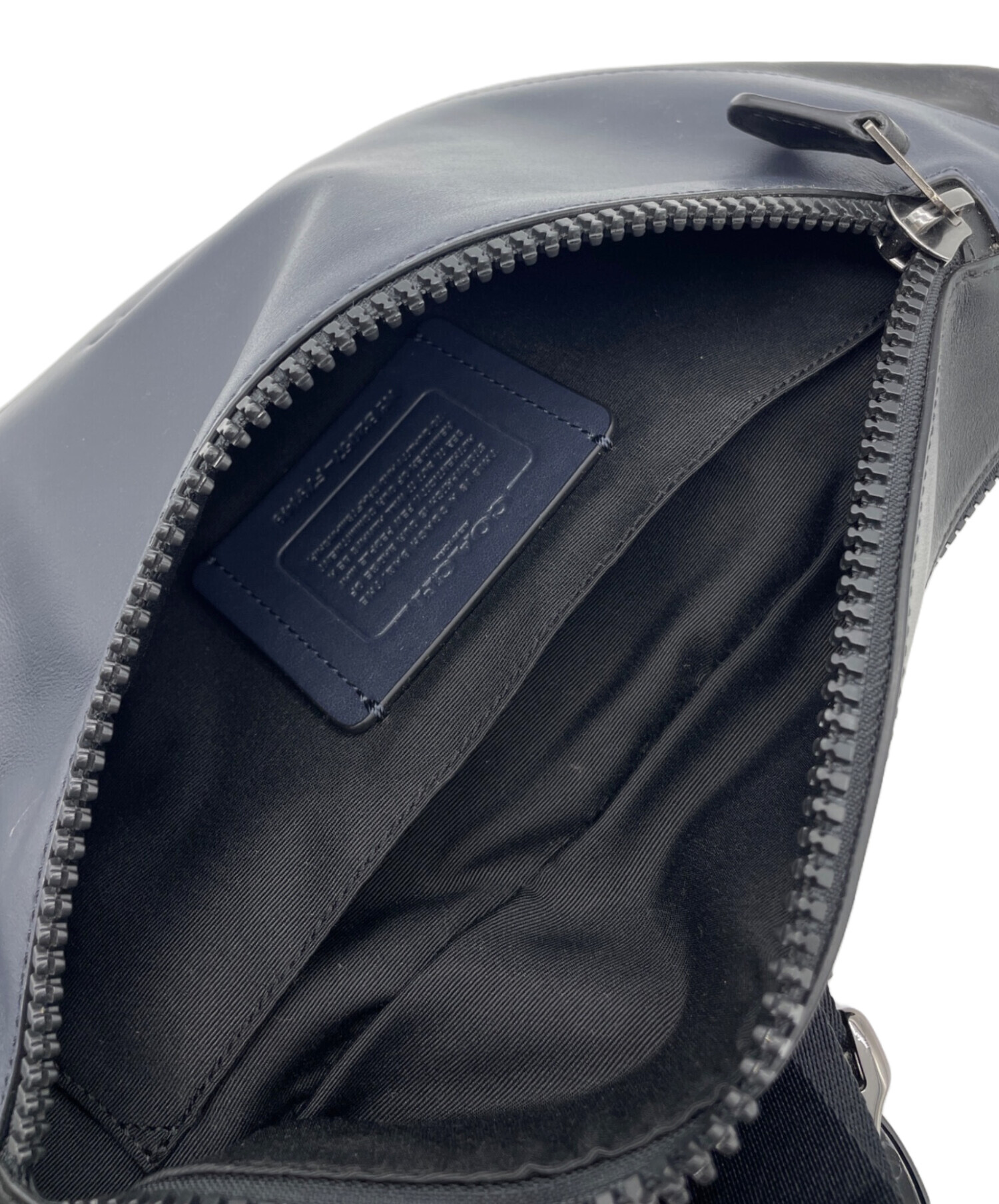 中古・古着通販】COACH (コーチ) ボディーバッグ ネイビー×ブラック