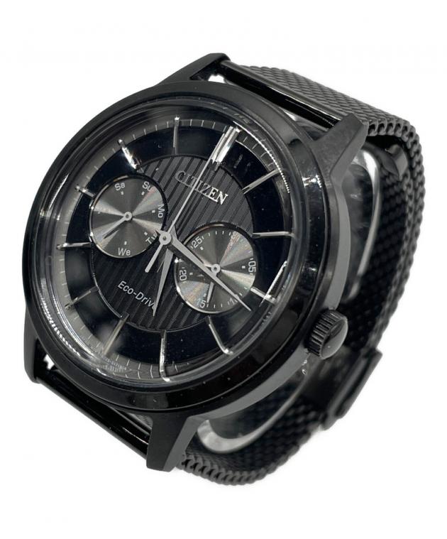 CITIZEN クロノグラフ 腕時計 ブラック 中古・古着通販】CITIZEN (シチズン) クロノグラフ｜ブランド・古着