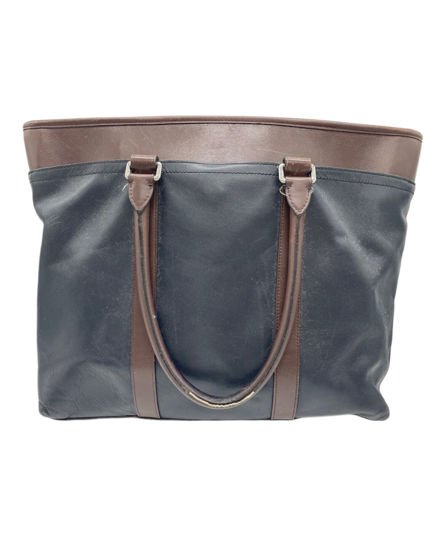 中古・古着通販】COACH (コーチ) ビジネスバッグ ブラック×ブラウン