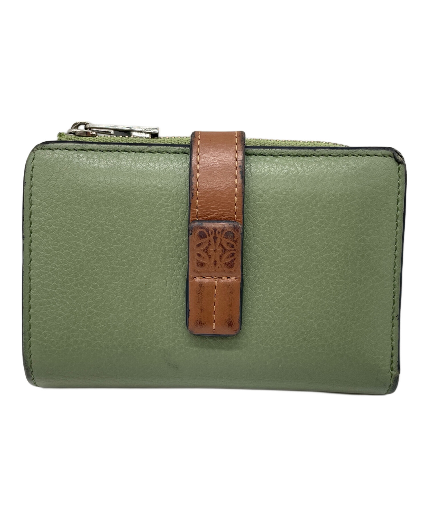 中古・古着通販】LOEWE (ロエベ) 2つ折り財布 グリーン｜ブランド