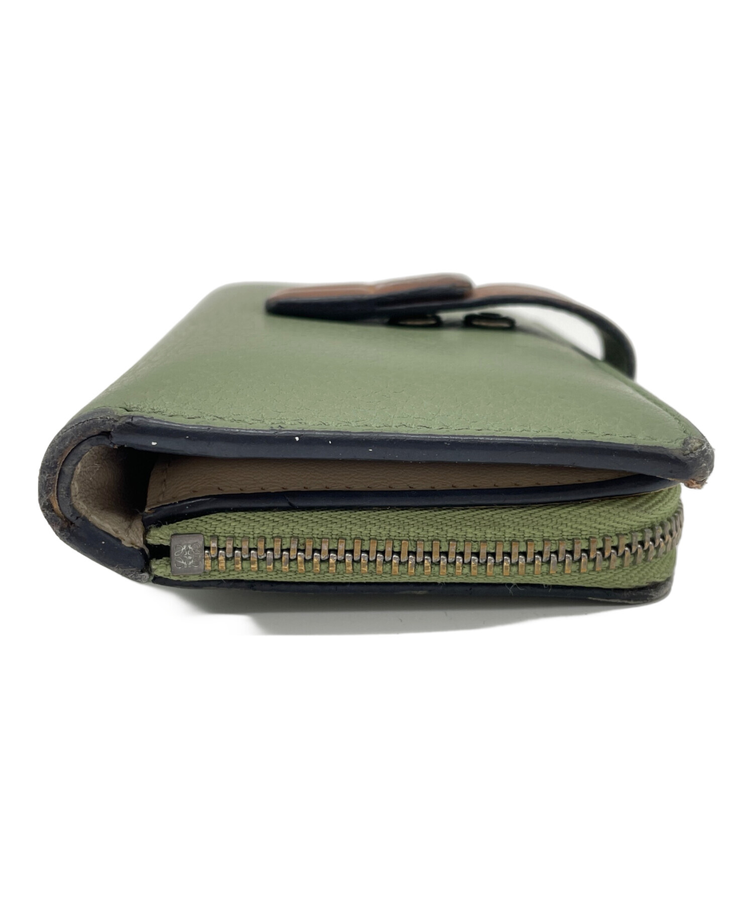 中古・古着通販】LOEWE (ロエベ) 2つ折り財布 グリーン｜ブランド