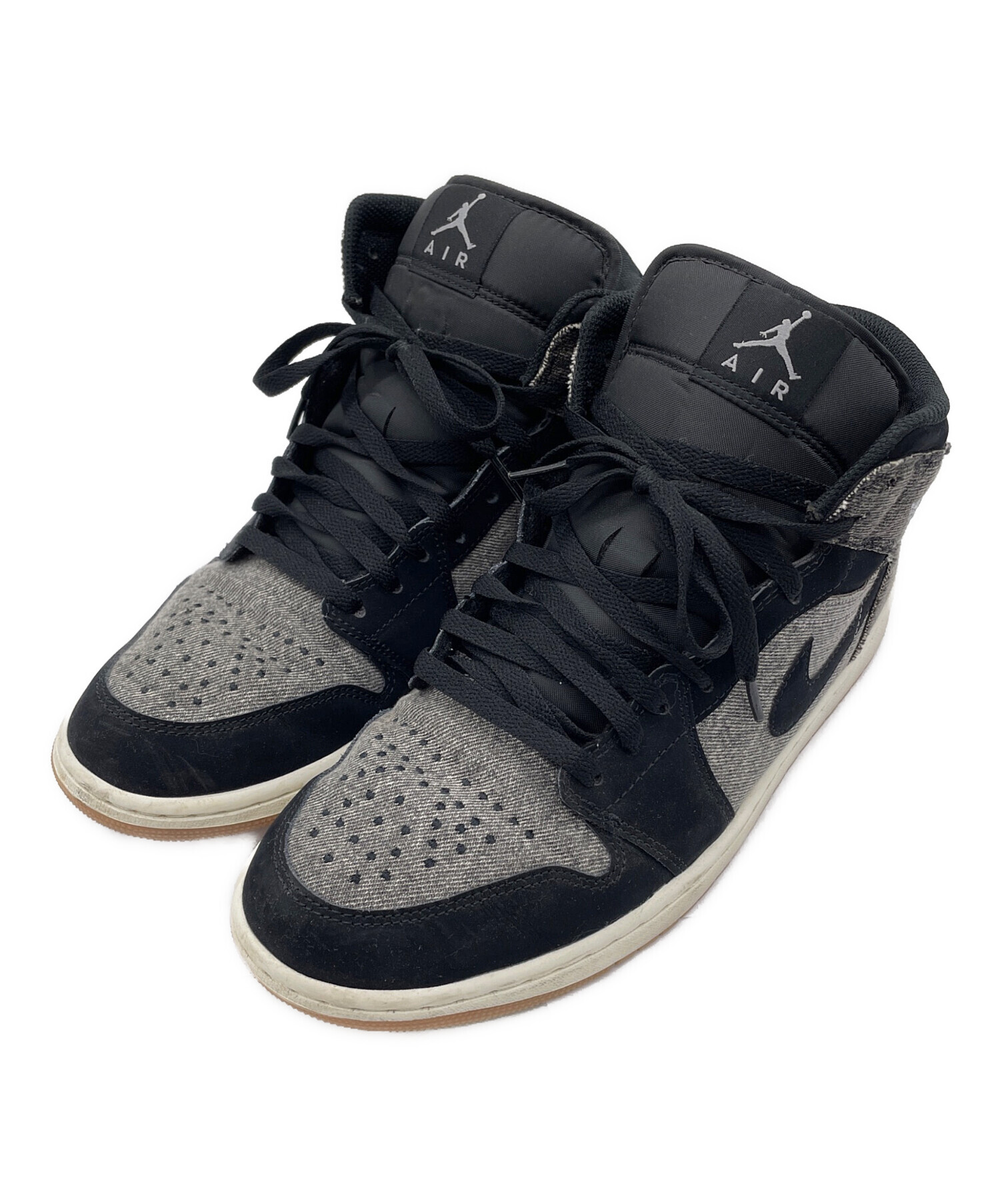 中古・古着通販】NIKE (ナイキ) Air Jordan 1 Mid ブラック×グレー 