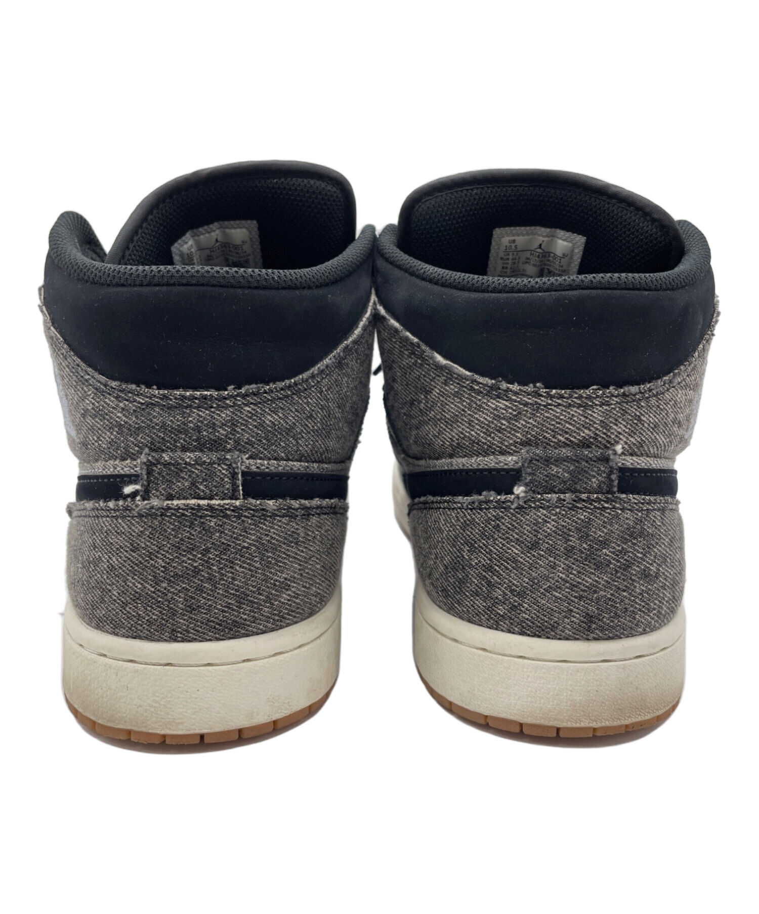 中古・古着通販】NIKE (ナイキ) Air Jordan 1 Mid ブラック×グレー 