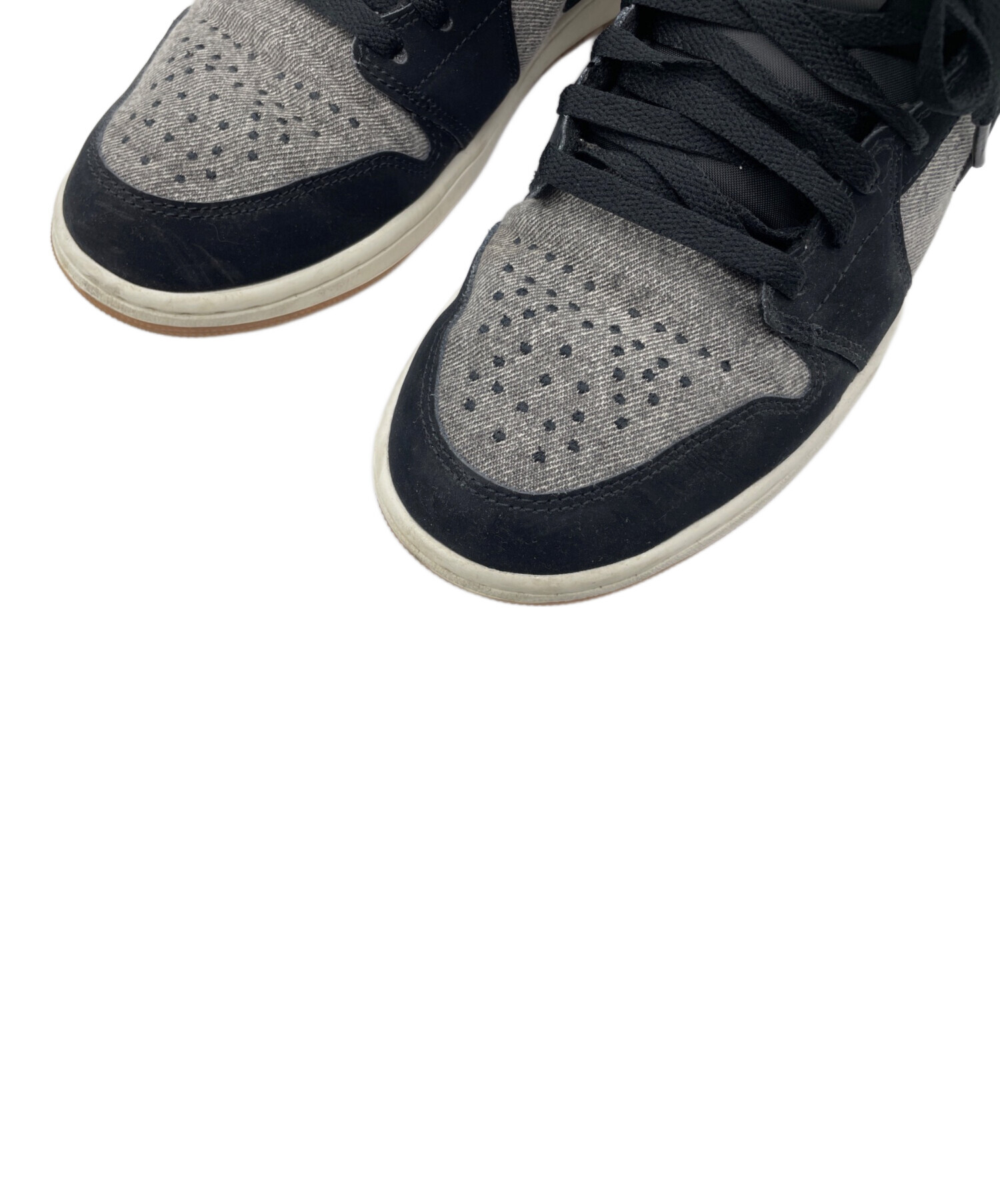 中古・古着通販】NIKE (ナイキ) Air Jordan 1 Mid ブラック×グレー 