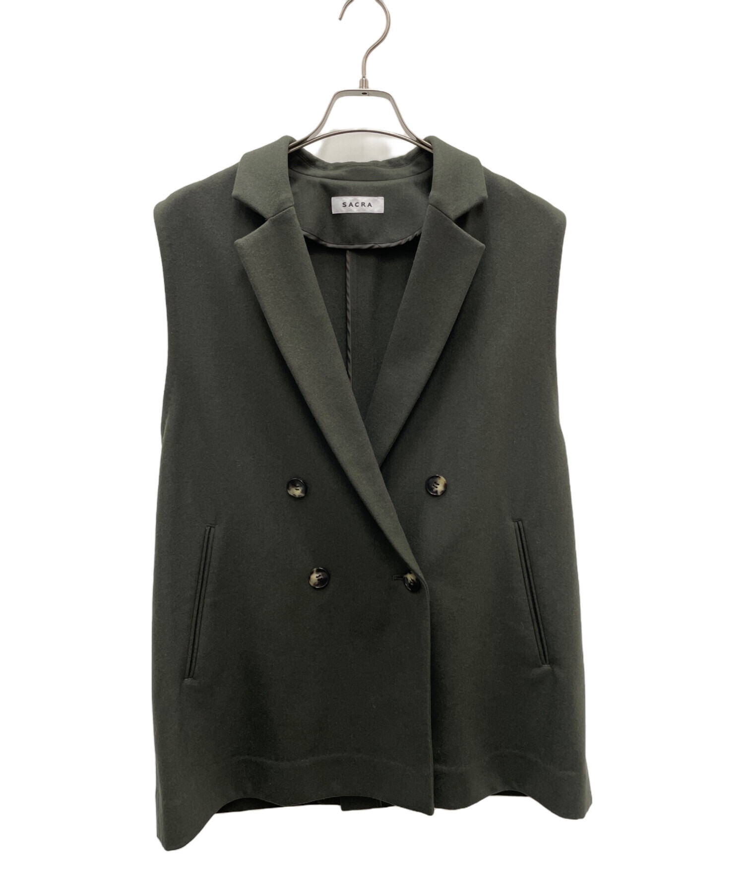 SACRA ライトメルトンジレ 中古・古着通販】SACRA (サクラ) ライトメルトンジレ オリーブ サイズ