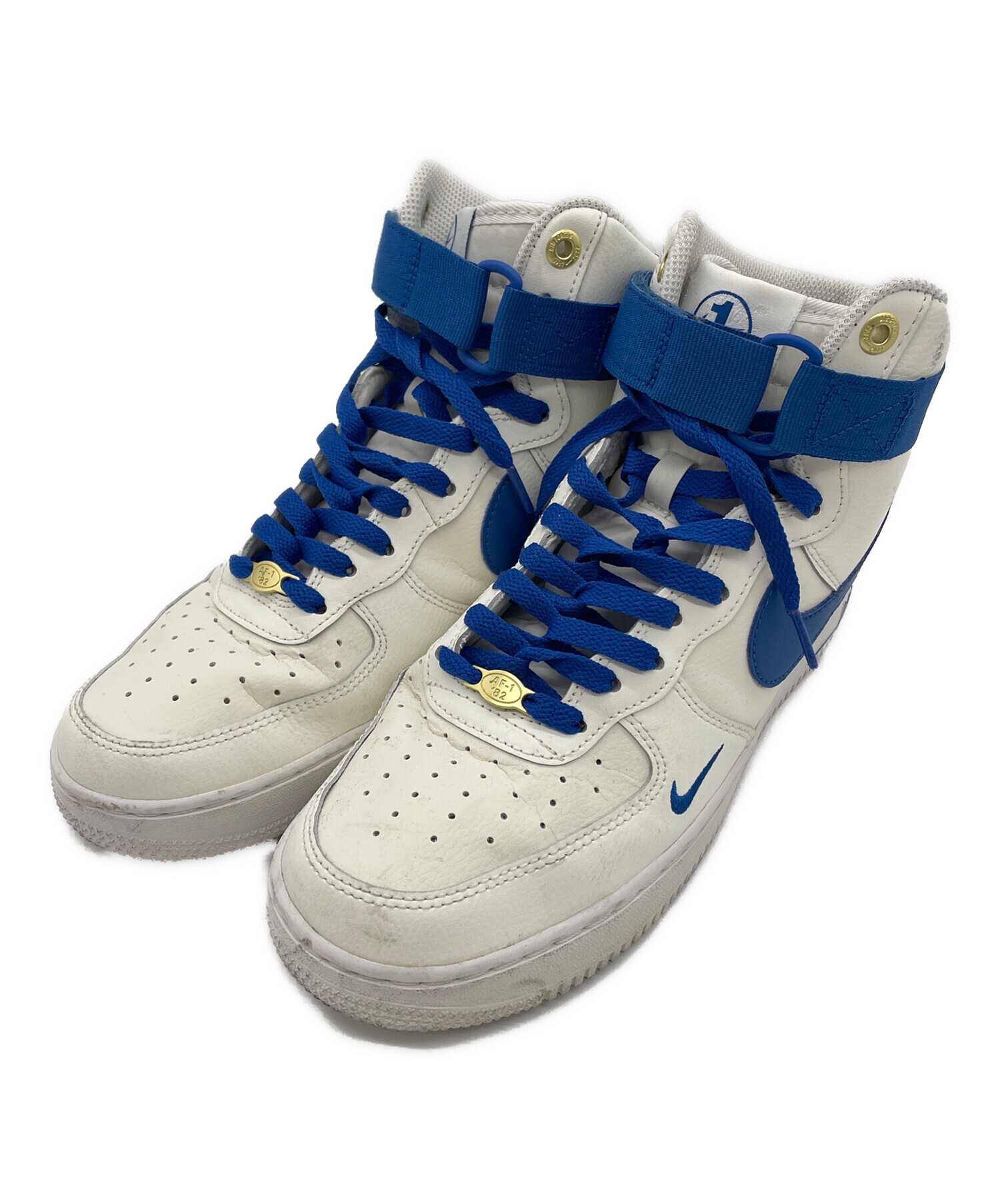 中古・古着通販】NIKE (ナイキ) ハイカットスニーカー ホワイト×ブルー 