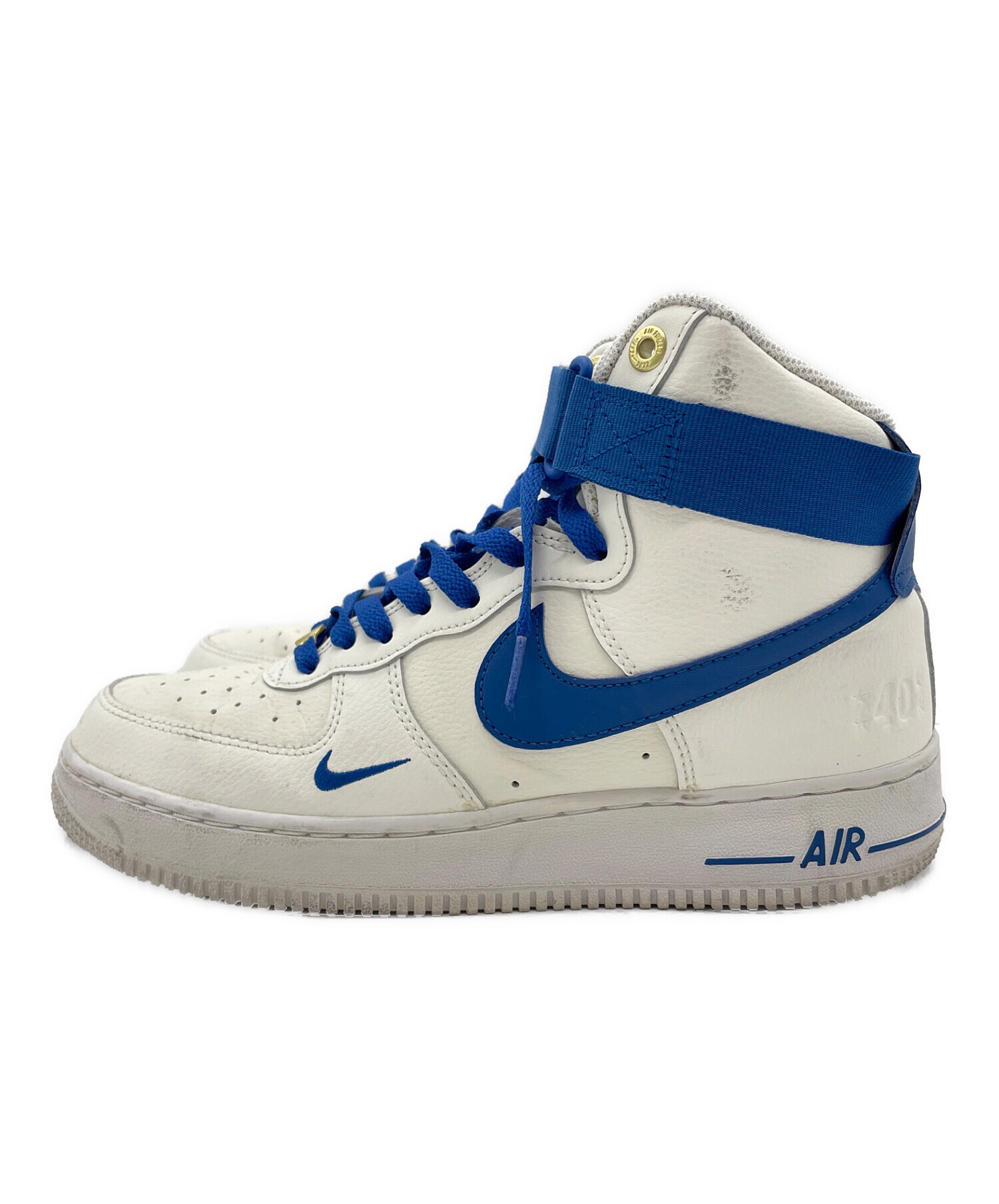 中古・古着通販】NIKE (ナイキ) ハイカットスニーカー ホワイト×ブルー 
