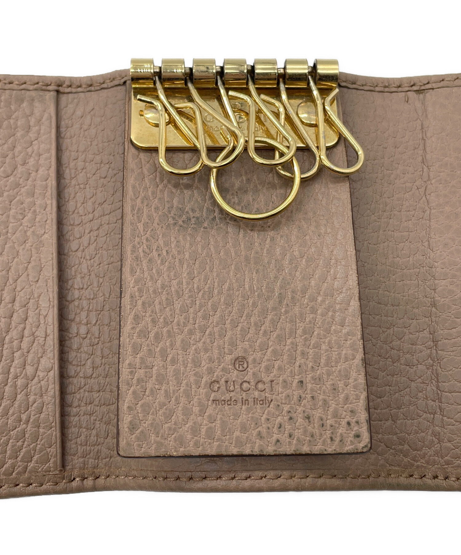 【お値下げしました‼️】GUCCI グッチ ピンク ブラウン キーケース GUCCI グッチ グッチシマ インターロッキングG 6連 キーケース 369673