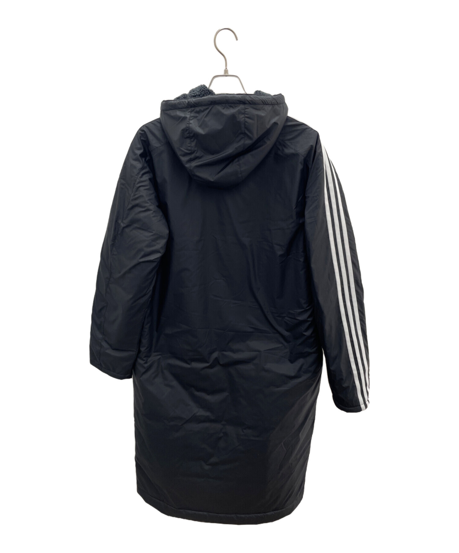 中古・古着通販】adidas (アディダス) ベンチコート ブラック サイズ