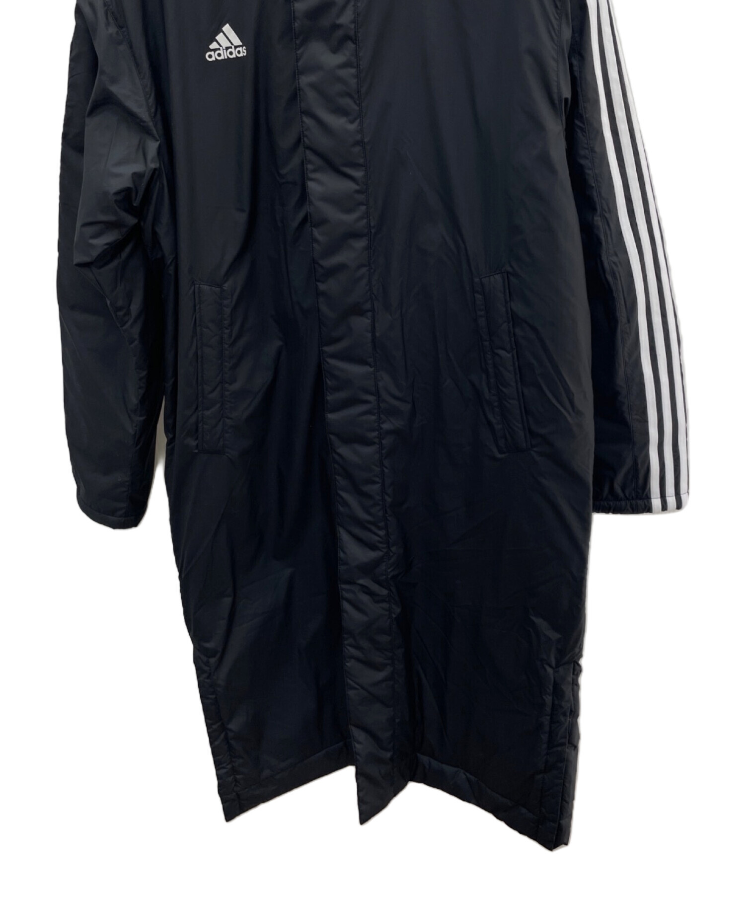 中古・古着通販】adidas (アディダス) ベンチコート ブラック サイズ