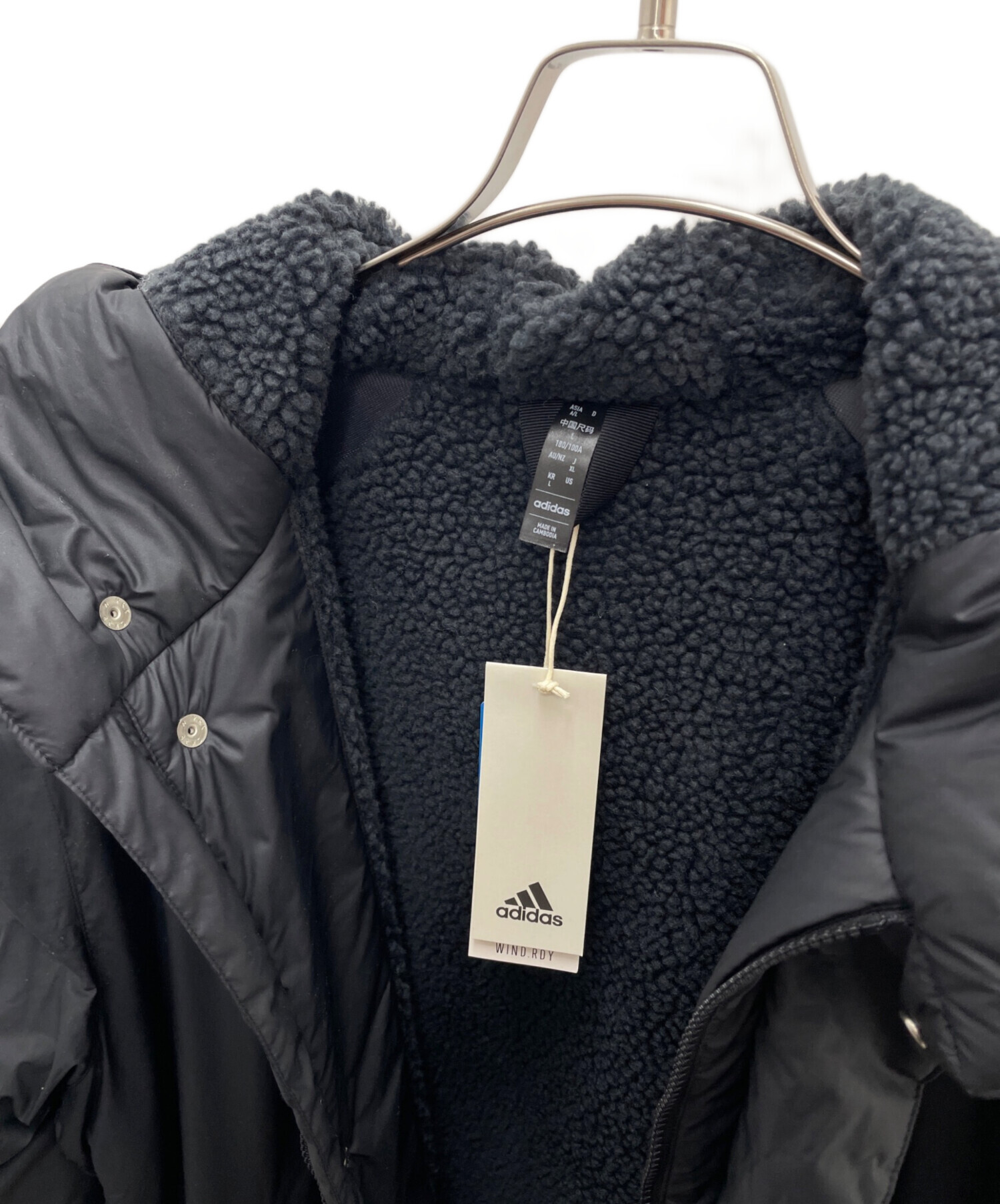 中古・古着通販】adidas (アディダス) ベンチコート ブラック サイズ