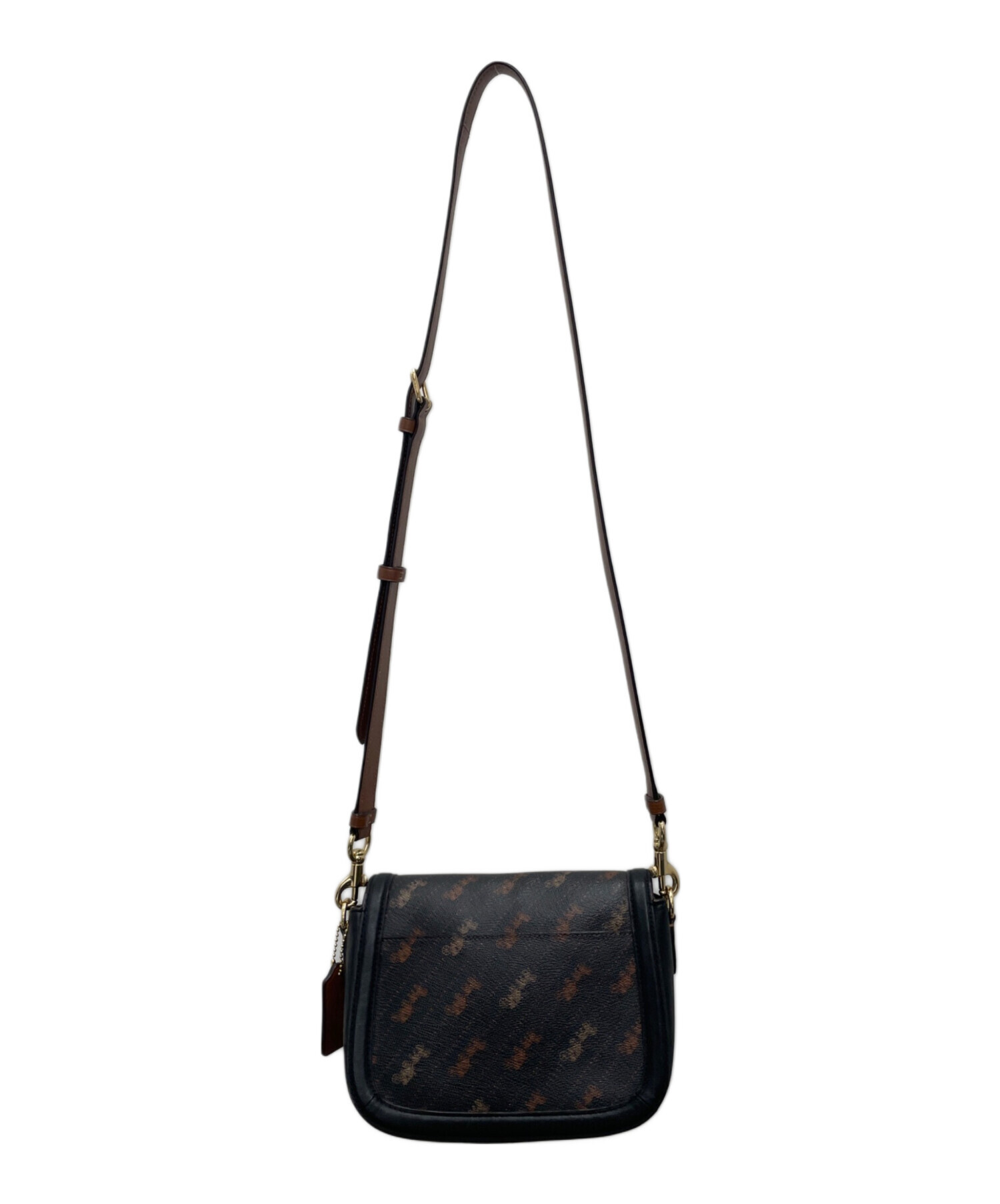 中古・古着通販】COACH (コーチ) ショルダーバッグ ブラック×ブラウン 