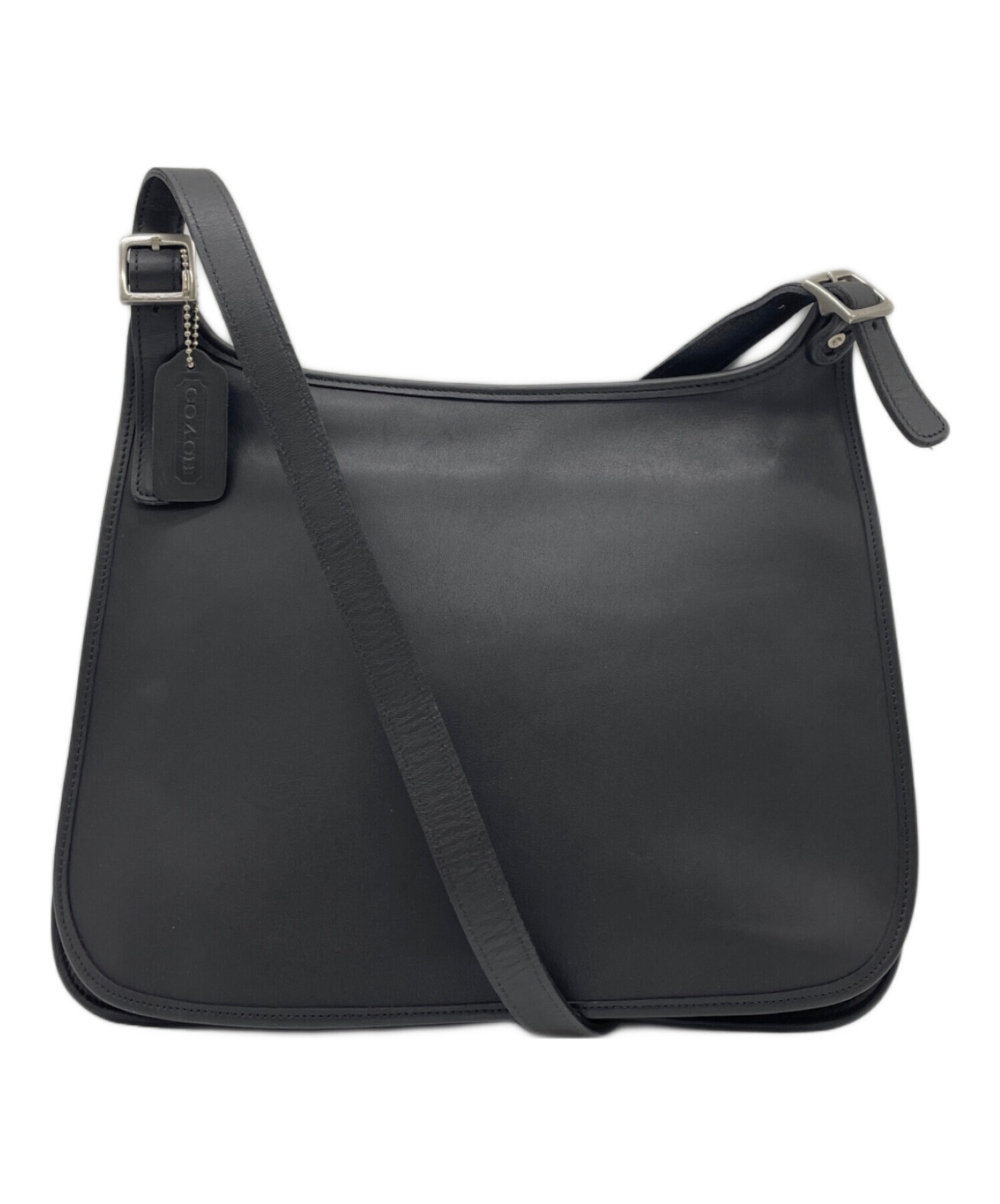新品未使用　COACH コーチ　ショルダーバッグ　レザー 中古・古着通販】COACH (コーチ) レザーショルダーバッグ ブラック