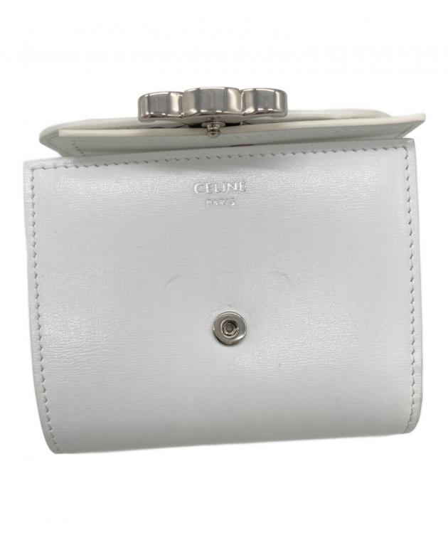 中古・古着通販】CELINE (セリーヌ) 3つ折り財布 ホワイト｜ブランド