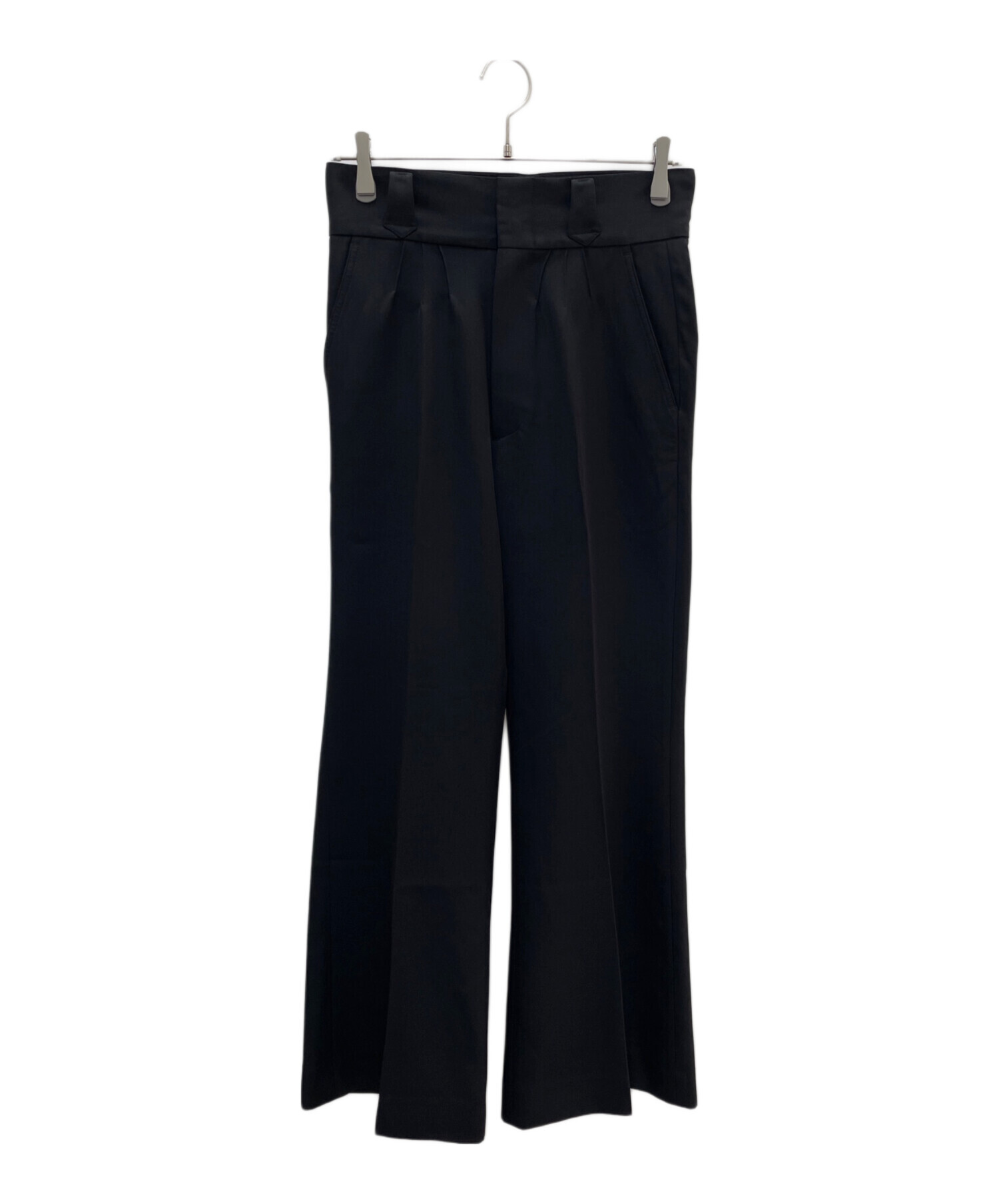 SHIKITARI ブラック フレアパンツ 中古・古着通販】SHIKITARI (シキタリ) フレアパンツ ブラック サイズ