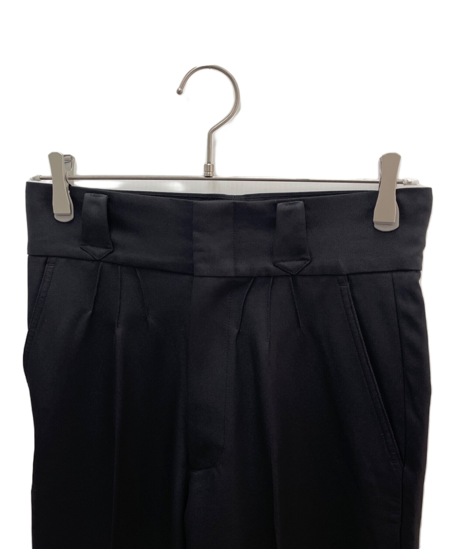 SHIKITARI ブラック フレアパンツ 中古・古着通販】SHIKITARI (シキタリ) フレアパンツ ブラック サイズ