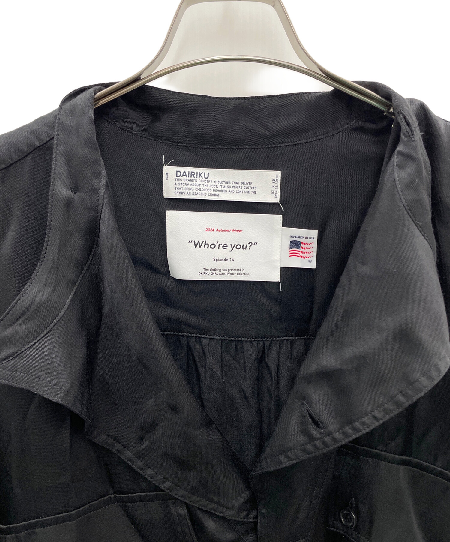 中古・古着通販】DAIRIKU (ダイリク) 長袖シャツ ブラック サイズ:M