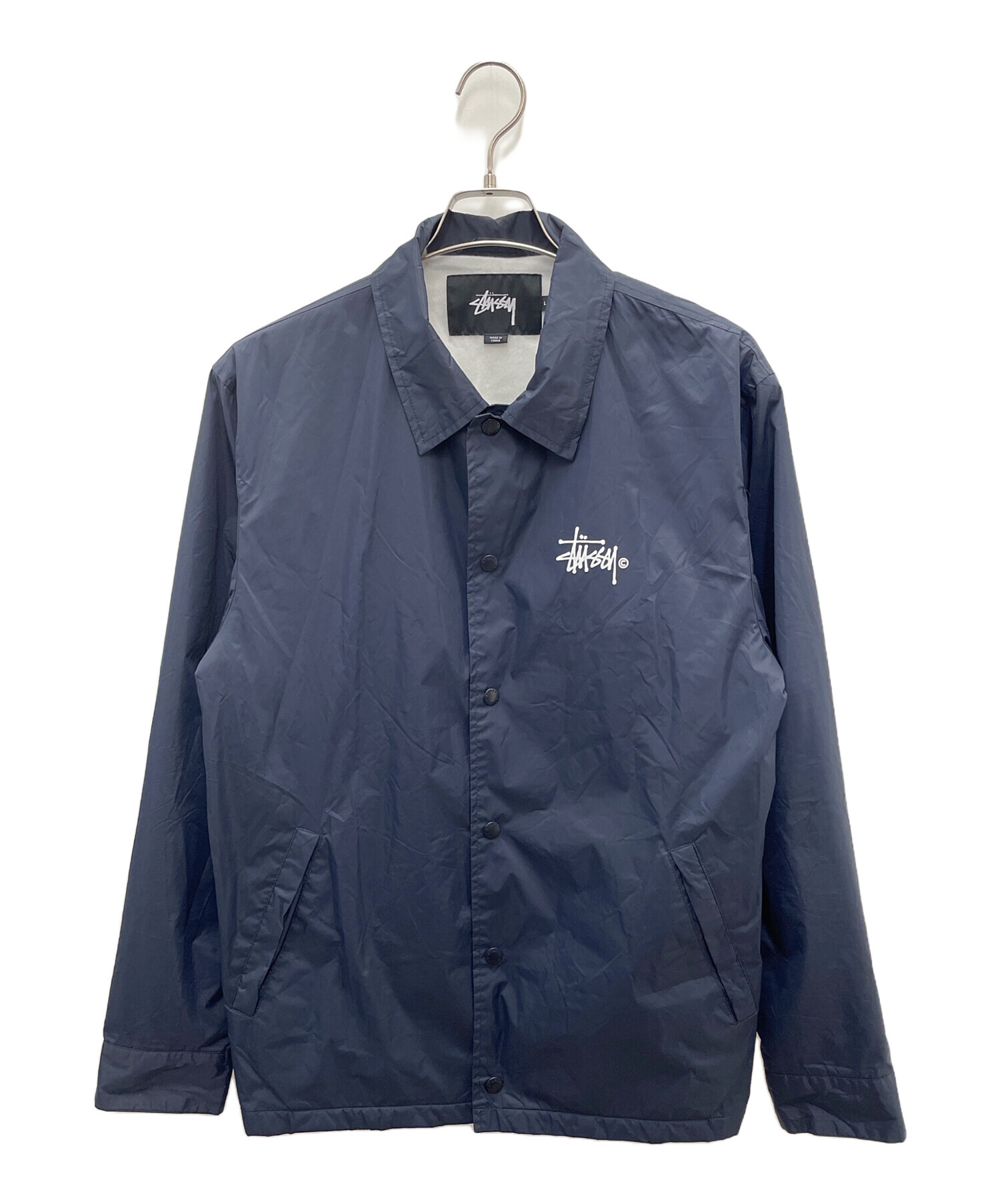 old stussy コーチジャケット　XLサイズ　ネイビー　ステューシーリンク 中古・古着通販】stussy (ステューシー) コーチジャケット ネイビー