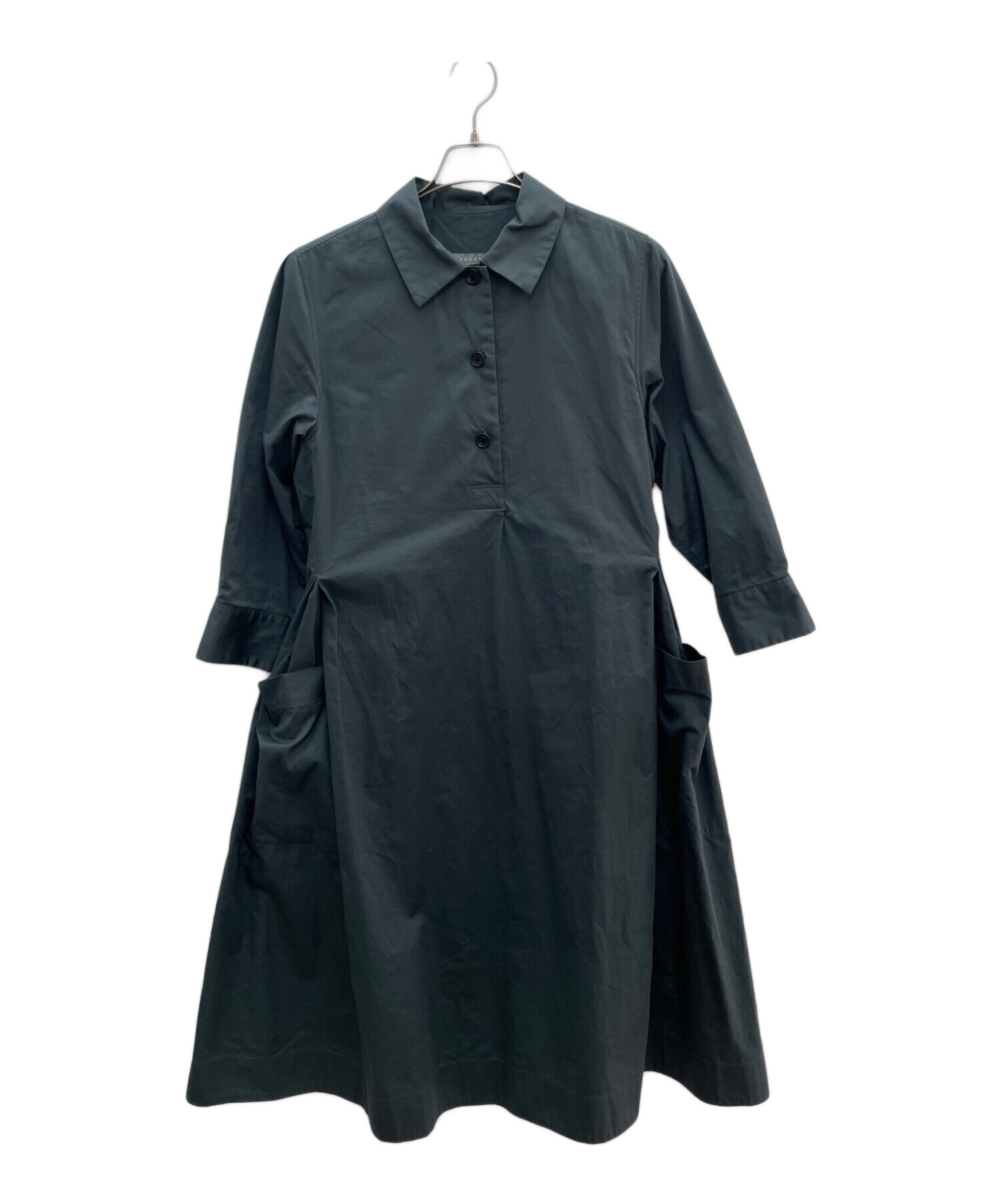 マーガレットハウエル　ブラックワンピース　size 2 中古・古着通販】MARGARET HOWELL (マーガレットハウエル) 長袖