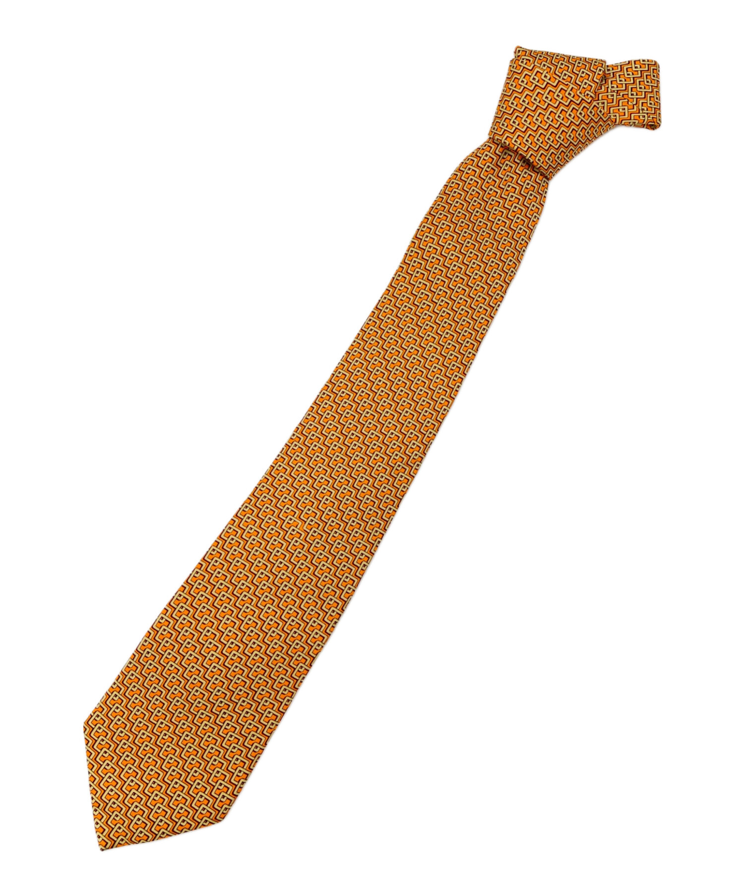 中古・古着通販】HERMES (エルメス) ネクタイ オレンジ サイズ