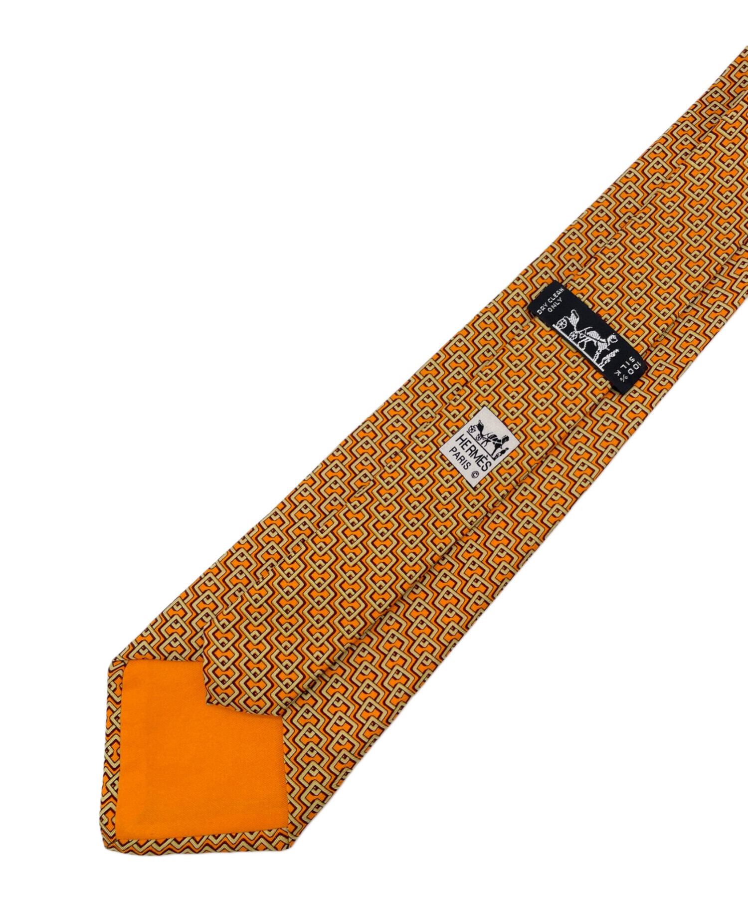 中古・古着通販】HERMES (エルメス) ネクタイ オレンジ サイズ