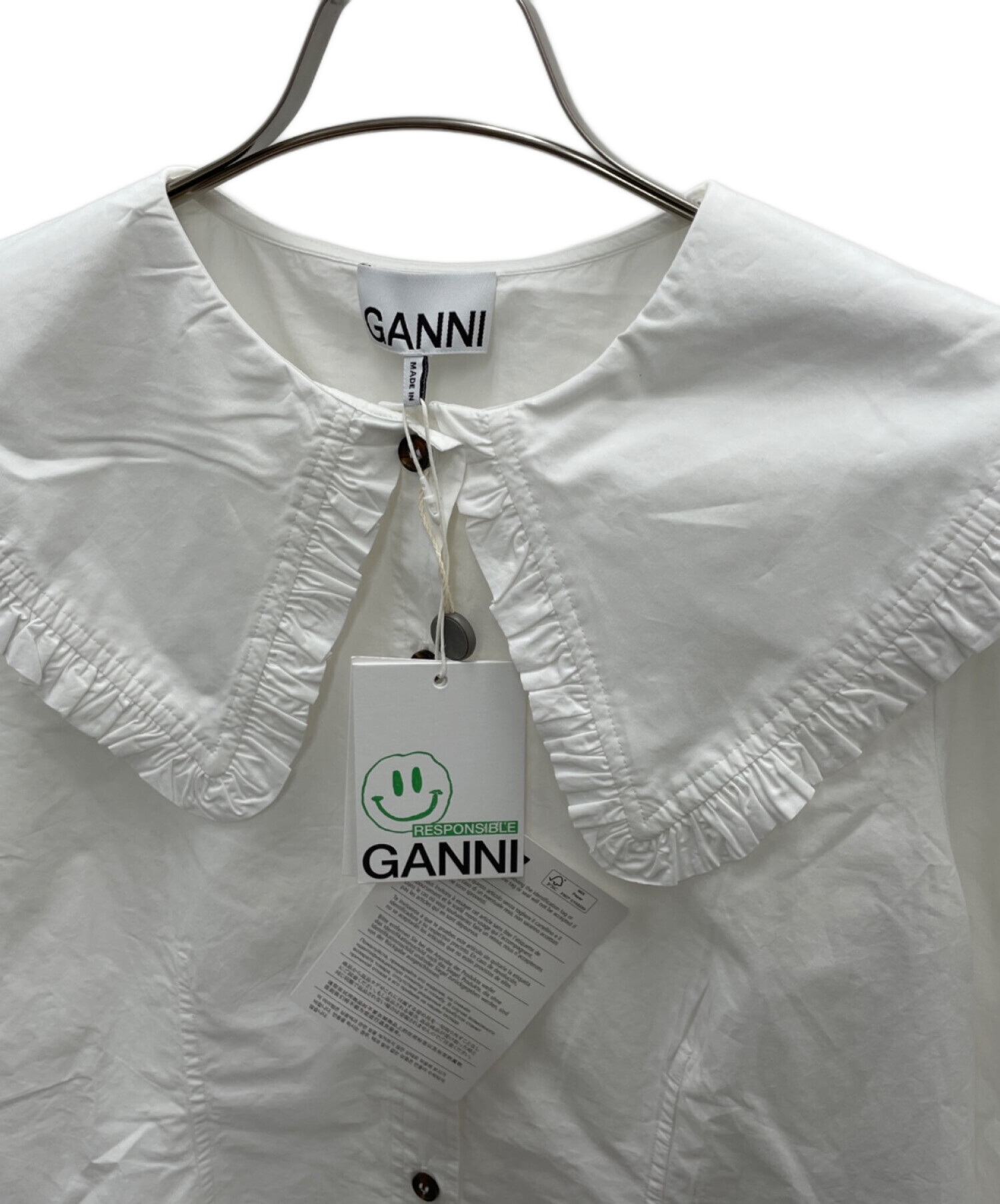 Ganni ガニー スウェット XS 白 【古着】【中古】【送料無料】 Ganni ガニー スウェット XS 白 【古着】【中古】【送料無料】の通販