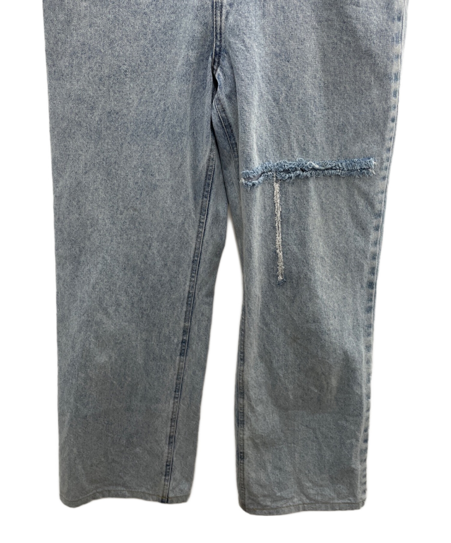 中古・古着通販】ROKH (ロク) ダメージ加工デニムパンツ ブルー サイズ