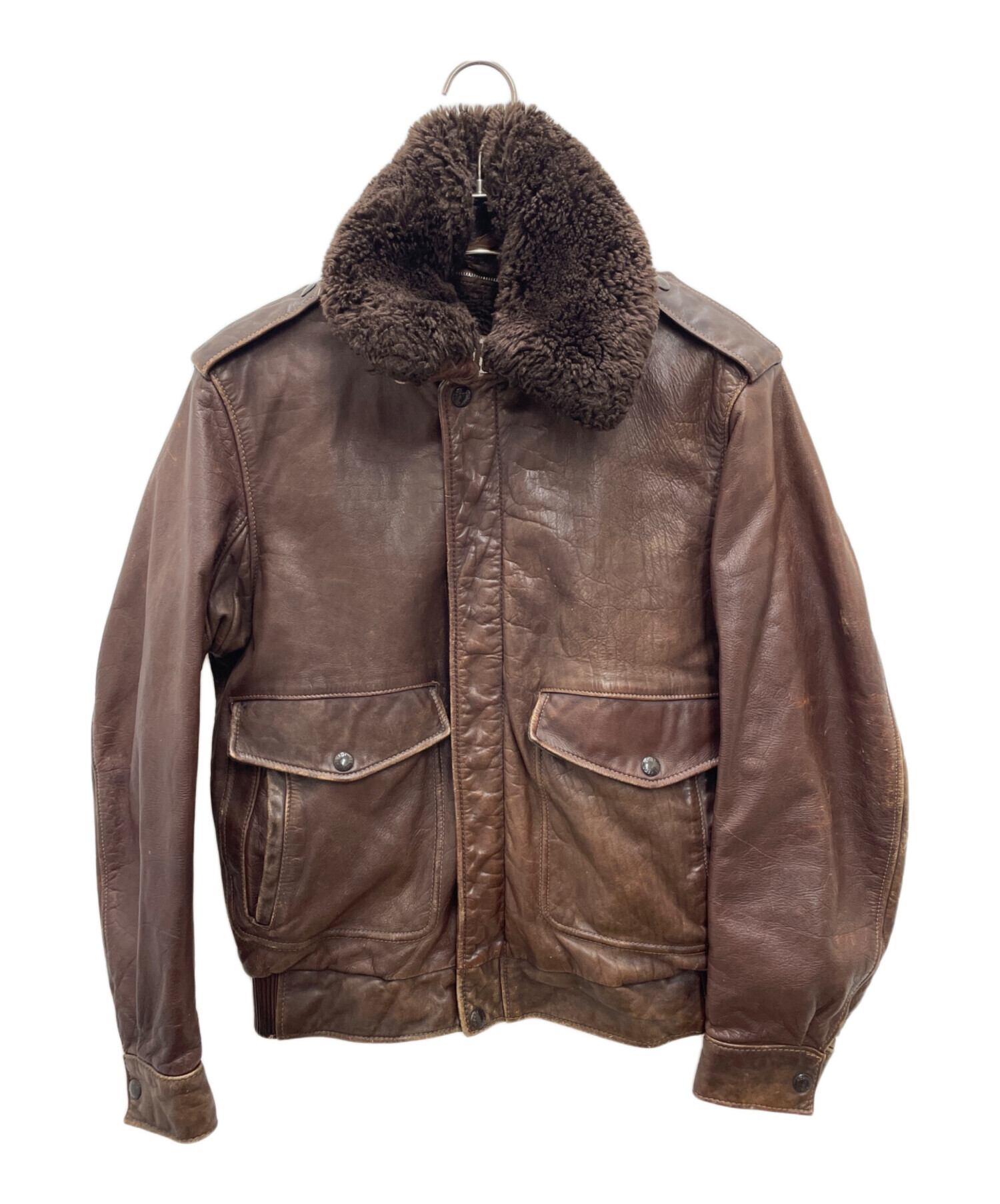 中古・古着通販】Schott (ショット) レザージャケット ブラウン サイズ