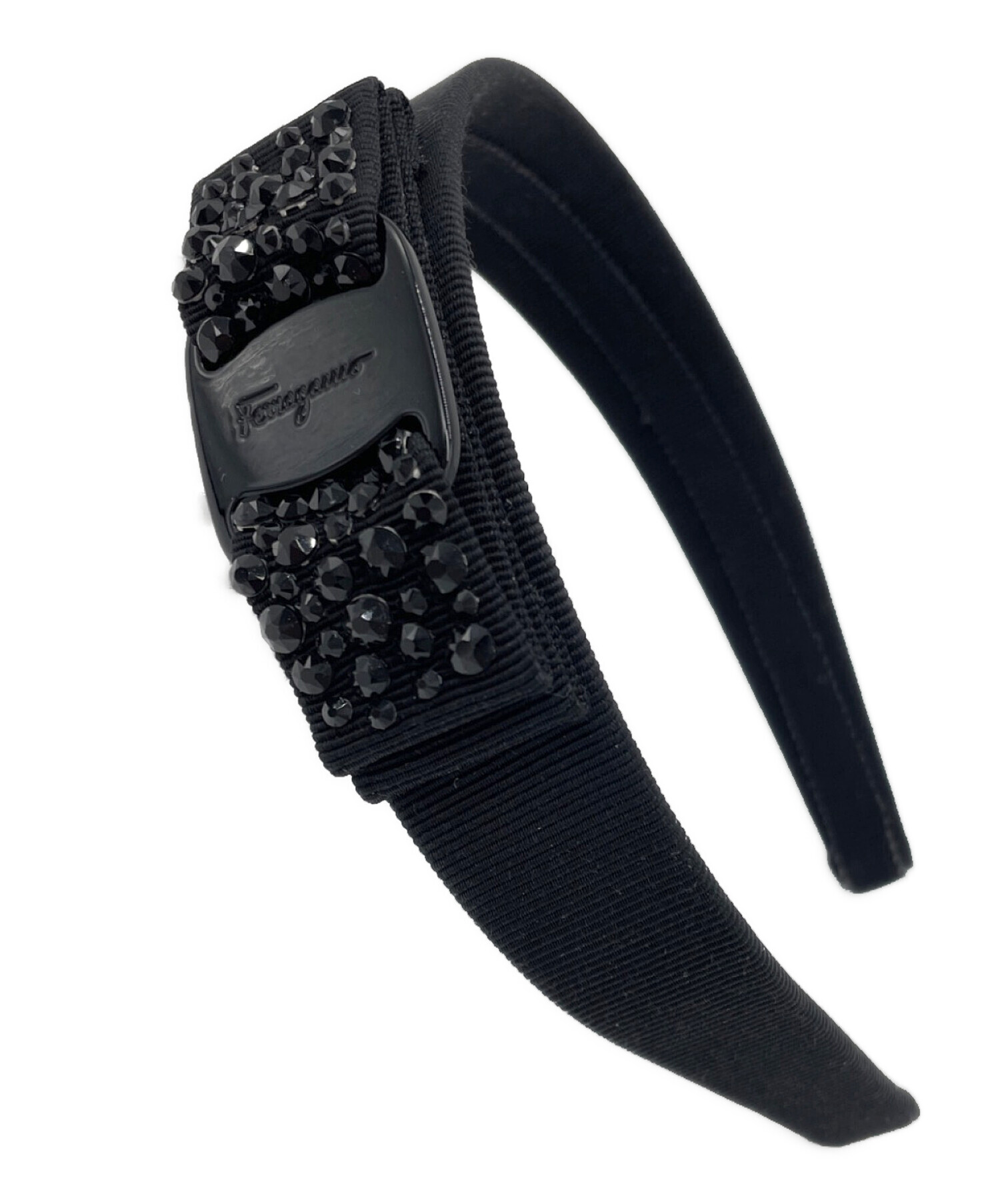 中古・古着通販】Ferragamo (フェラガモ) カチューシャ ブラック 中古・古着通販】Ferragamo (フェラガモ) カチューシャ ブラック