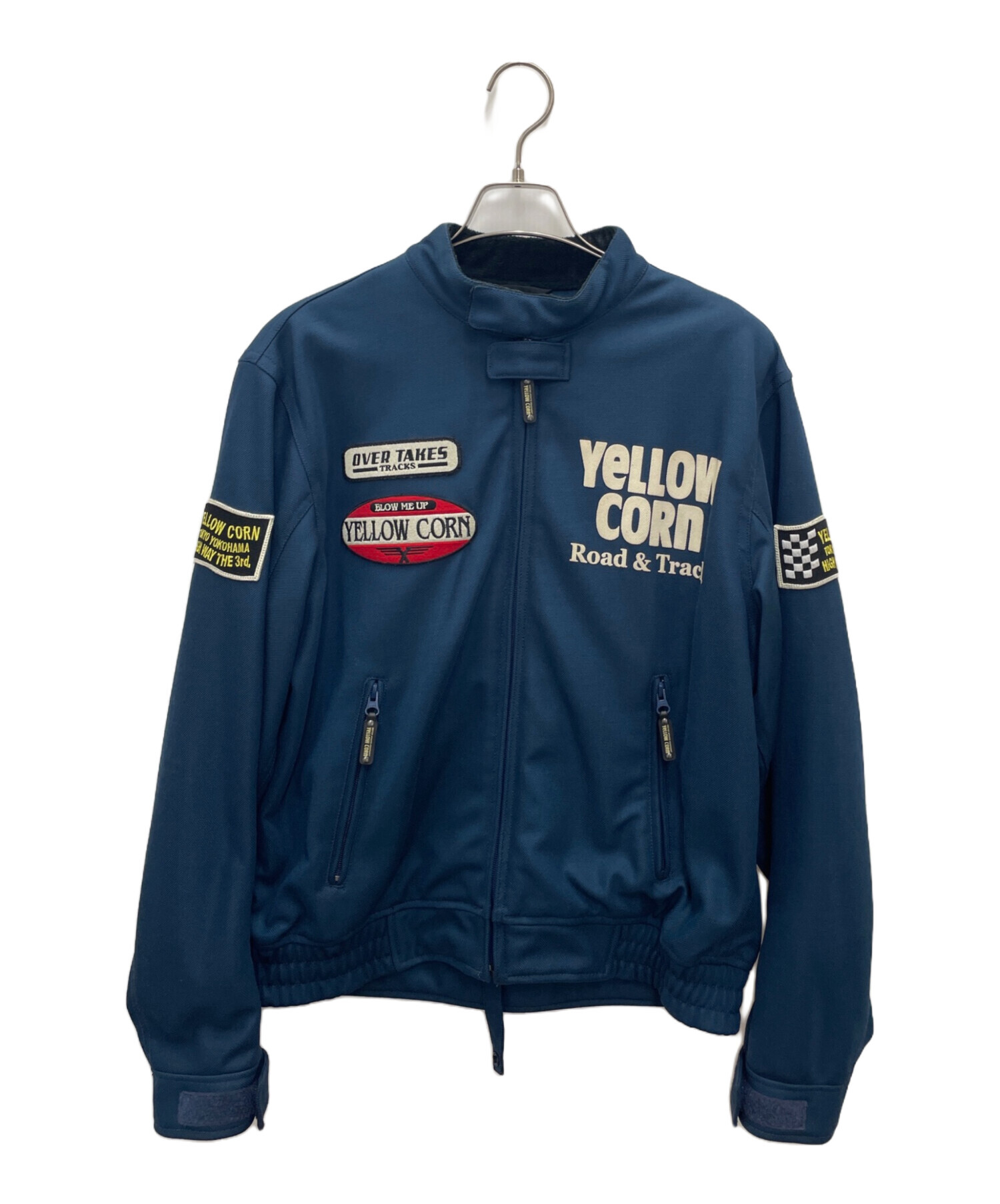 中古 YELLOW CORN バイク ジャケット 中古・古着通販】YELLOW CORN (イエローコーン) ジャケット ネイビー