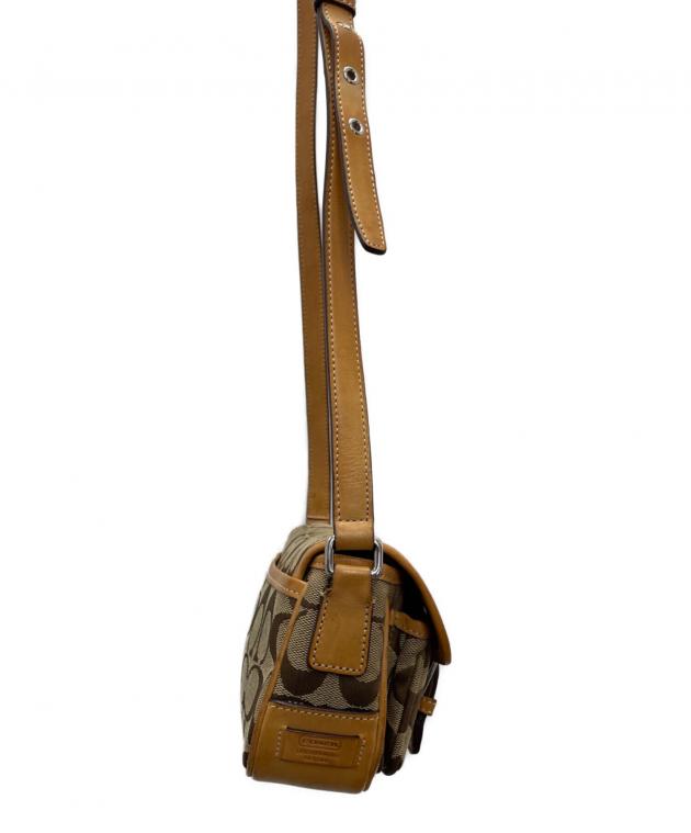 中古・古着通販】COACH (コーチ) ショルダーバッグ ベージュ×ブラウン