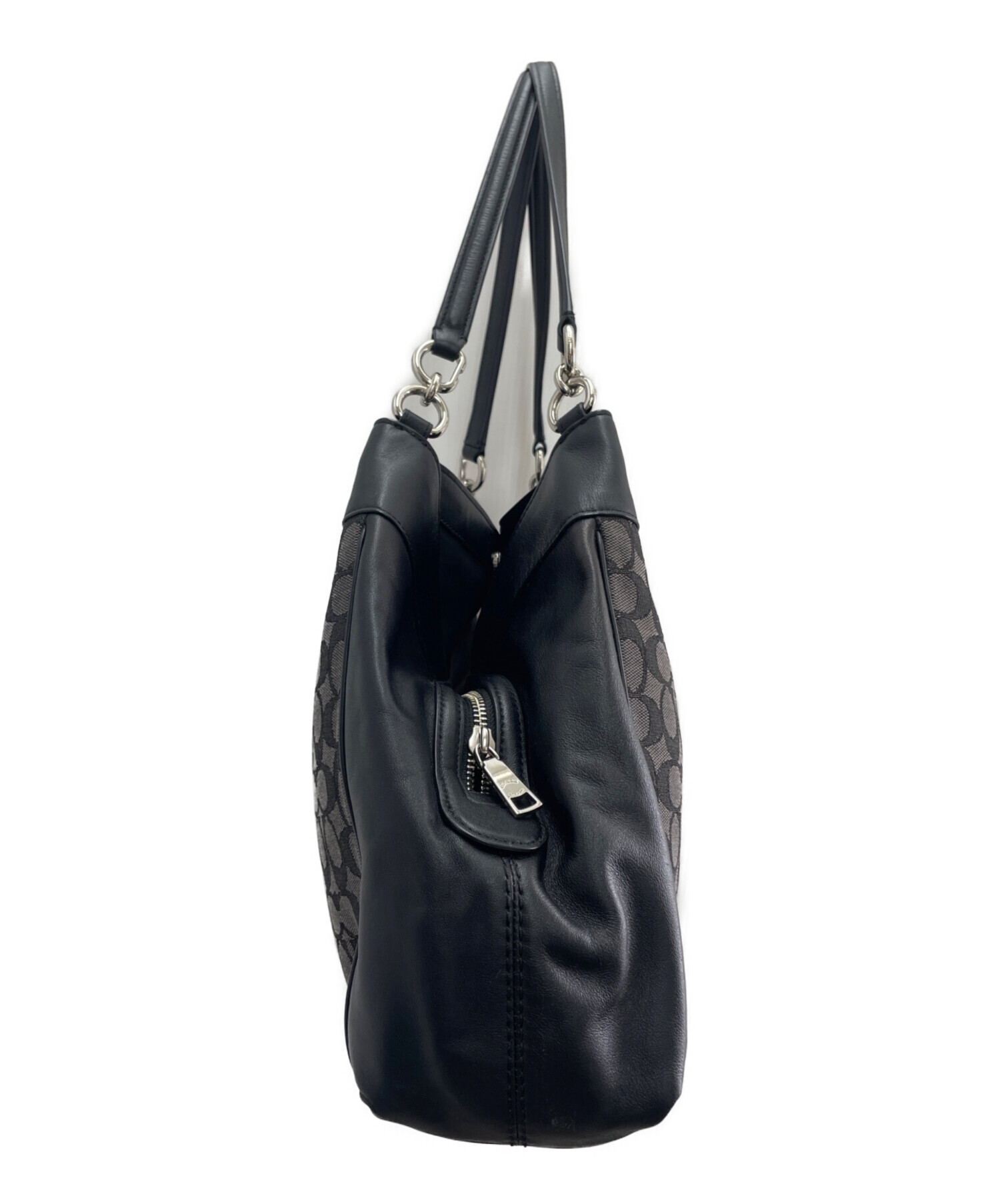 中古・古着通販】COACH (コーチ) ショルダーバッグ グレー×ブラック