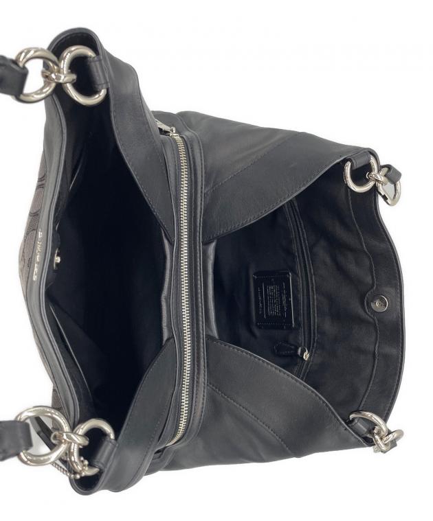 中古・古着通販】COACH (コーチ) ショルダーバッグ グレー×ブラック