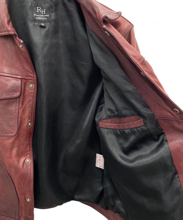 中古・古着通販】RHENIUM (レニウム) レザージャケット レッド サイズ