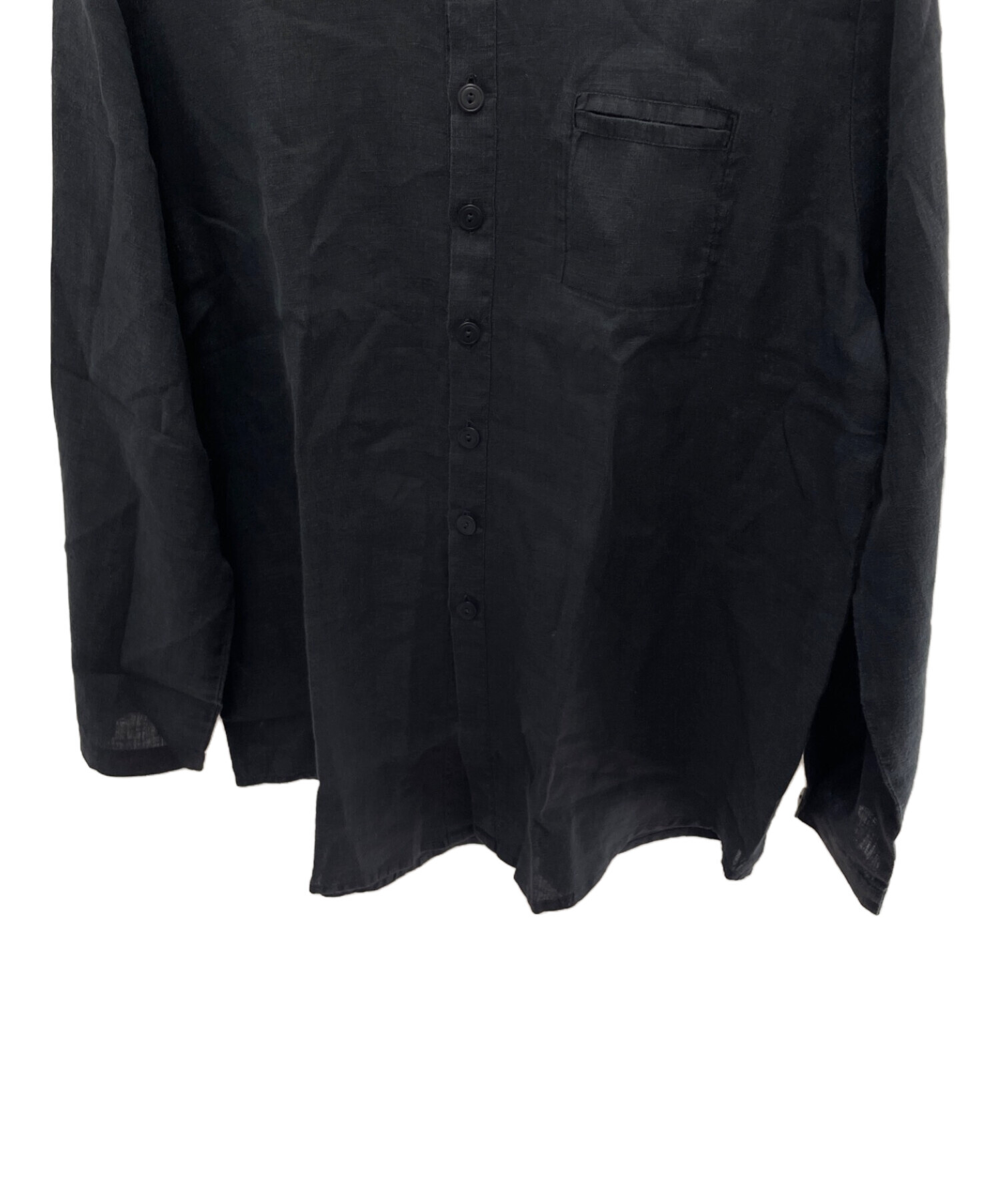 中古・古着通販】FLAX (フラックス) 長袖シャツ ブラック サイズ:M 