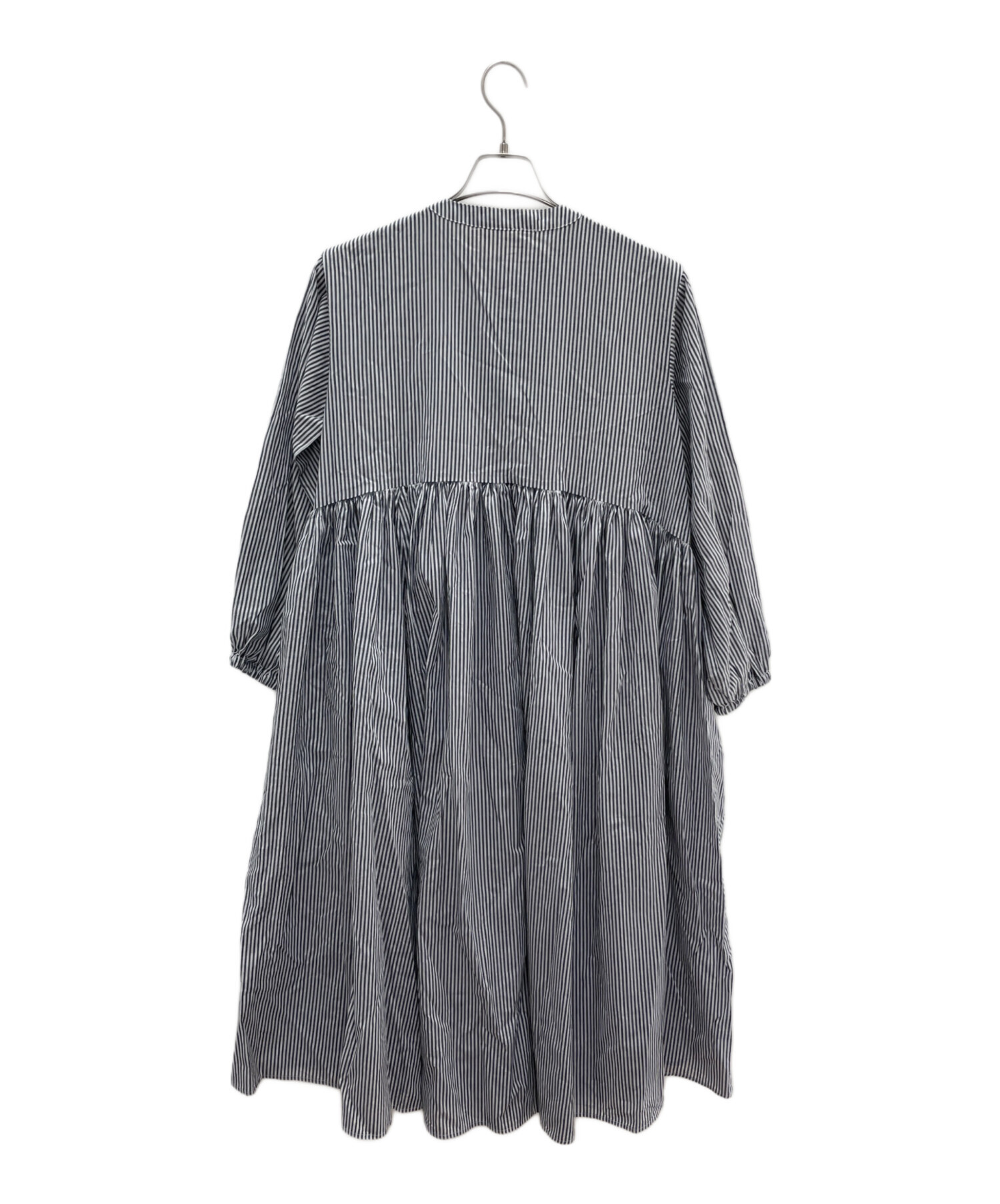 BEARDSLEY グレー 長袖シャツワンピース　サイズ1 中古・古着通販】BEARDSLEY (ビアズリー) 長袖ワンピース グレー
