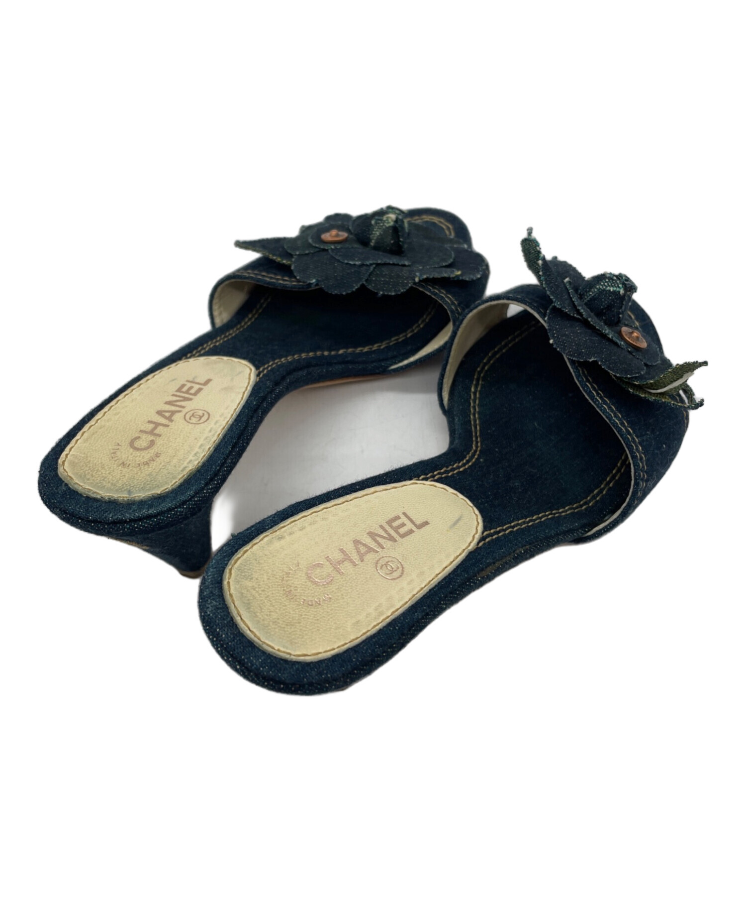 中古・古着通販】CHANEL (シャネル) ミュール インディゴ サイズ:21.5